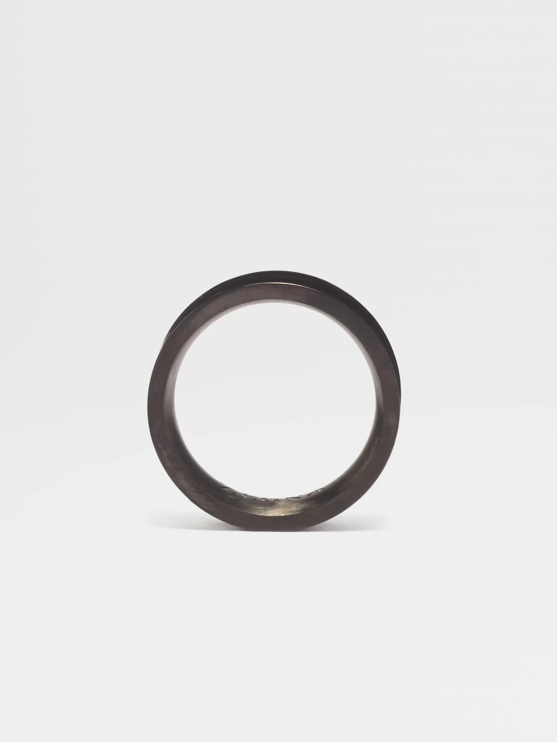 Hot ZEGNA Bague 232 Road Brand Mark En Metal Et Emaile Noir