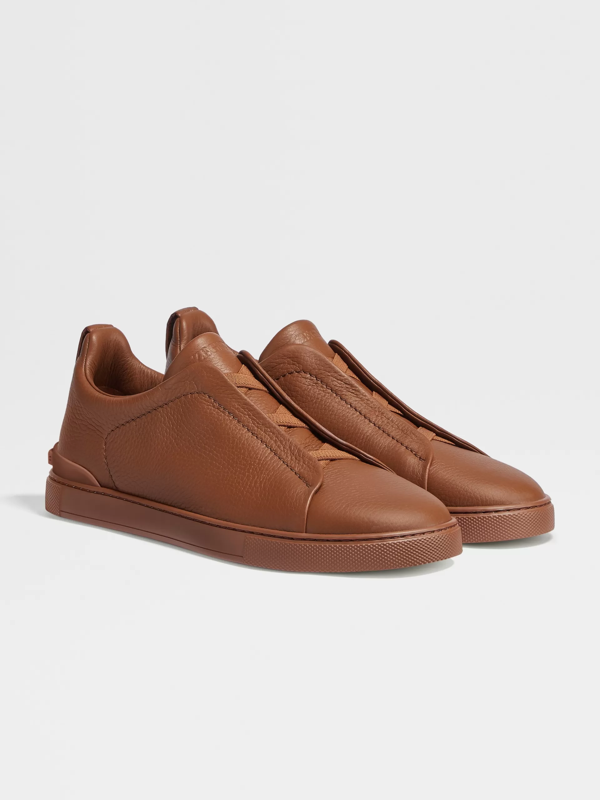 Clearance ZEGNA Baskets Triple Stitch™ En Cuir De Cerf Foliage