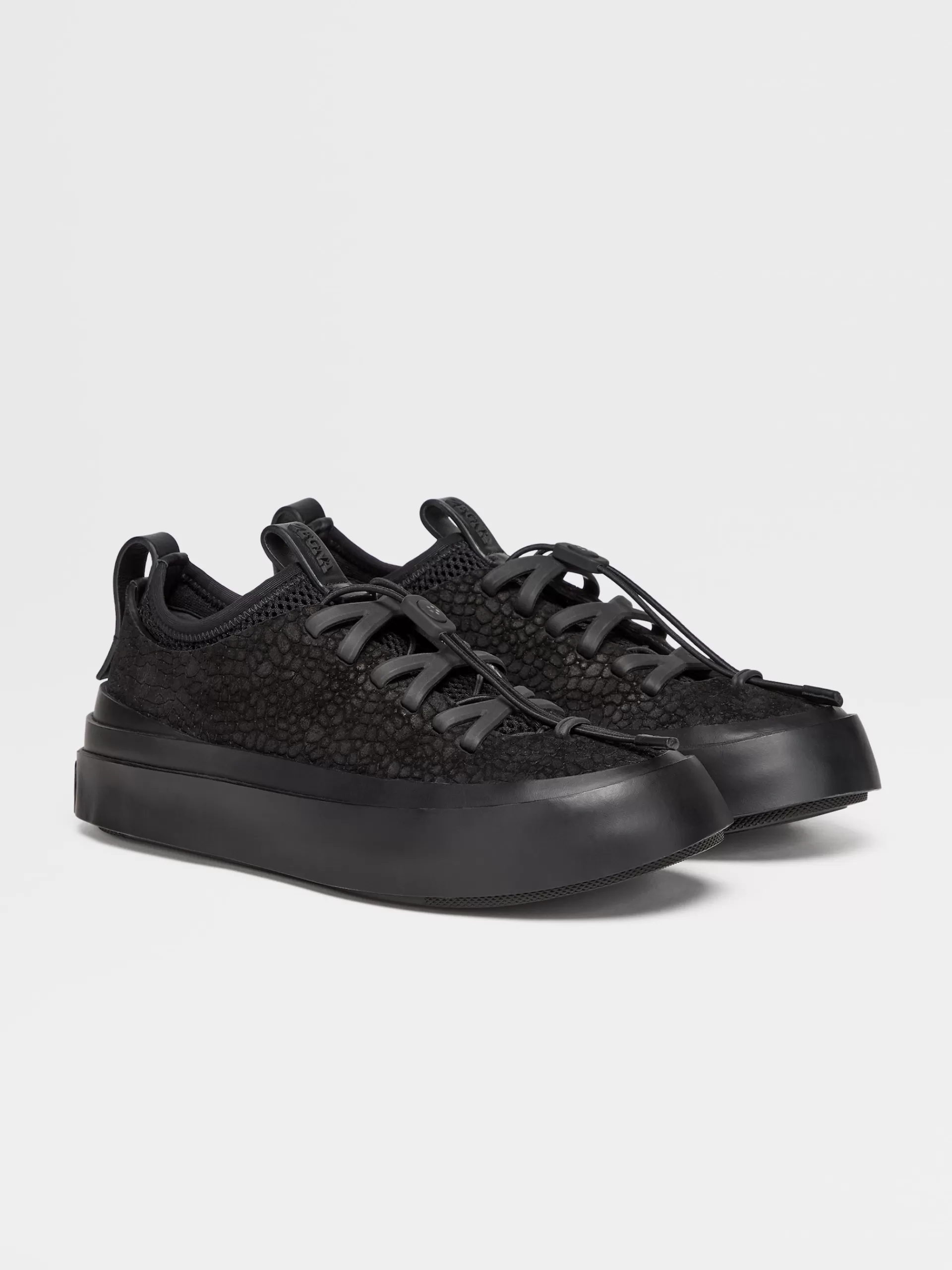 Outlet ZEGNA Baskets Triple Stitch™ Mrbailey® En Veau Velours Noir