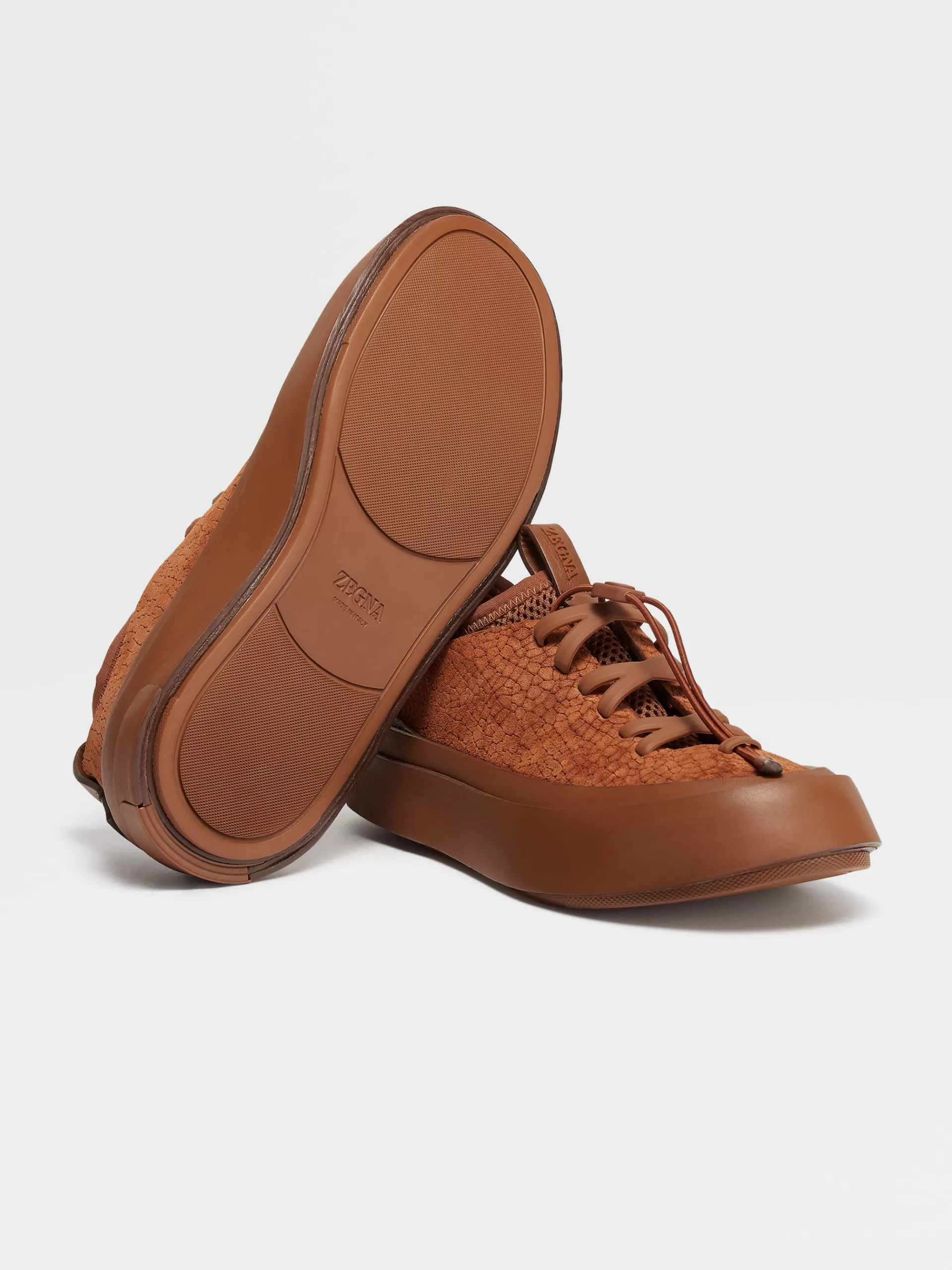 New ZEGNA Baskets Triple Stitch™ Mrbailey® En Veau Velours Marron Vigogne