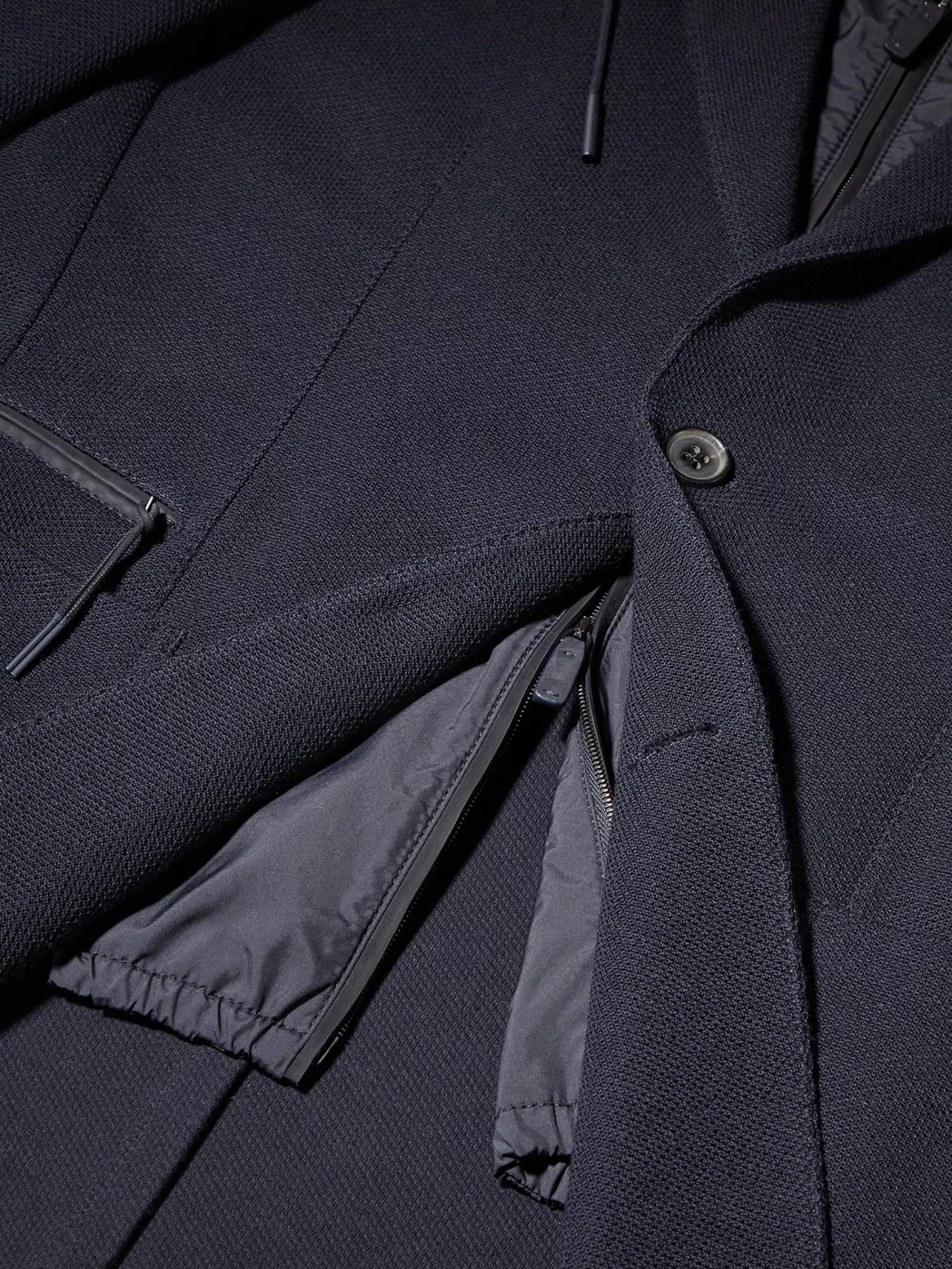 Sale ZEGNA Blazer En Jersey De Laine Et Coton High Performance™ Bleu Marine