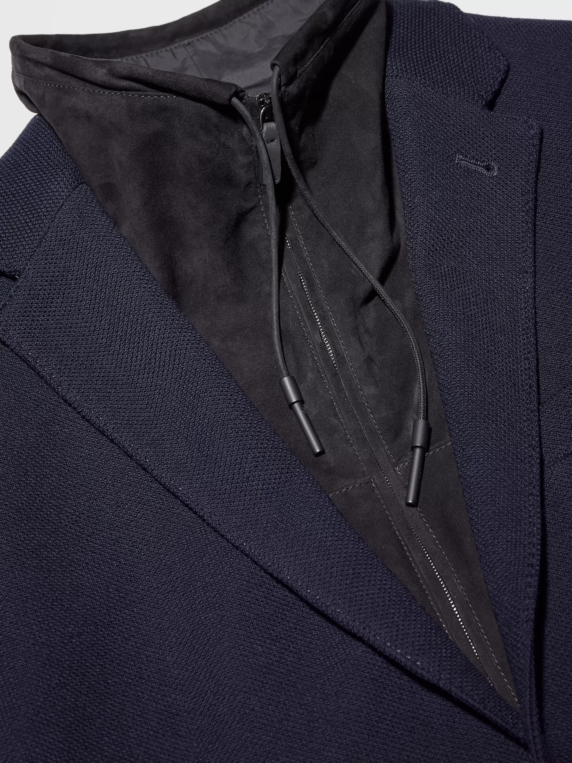 Best Sale ZEGNA Blazer En Jersey De Laine High Performance™ Et Coton Bleu Marine