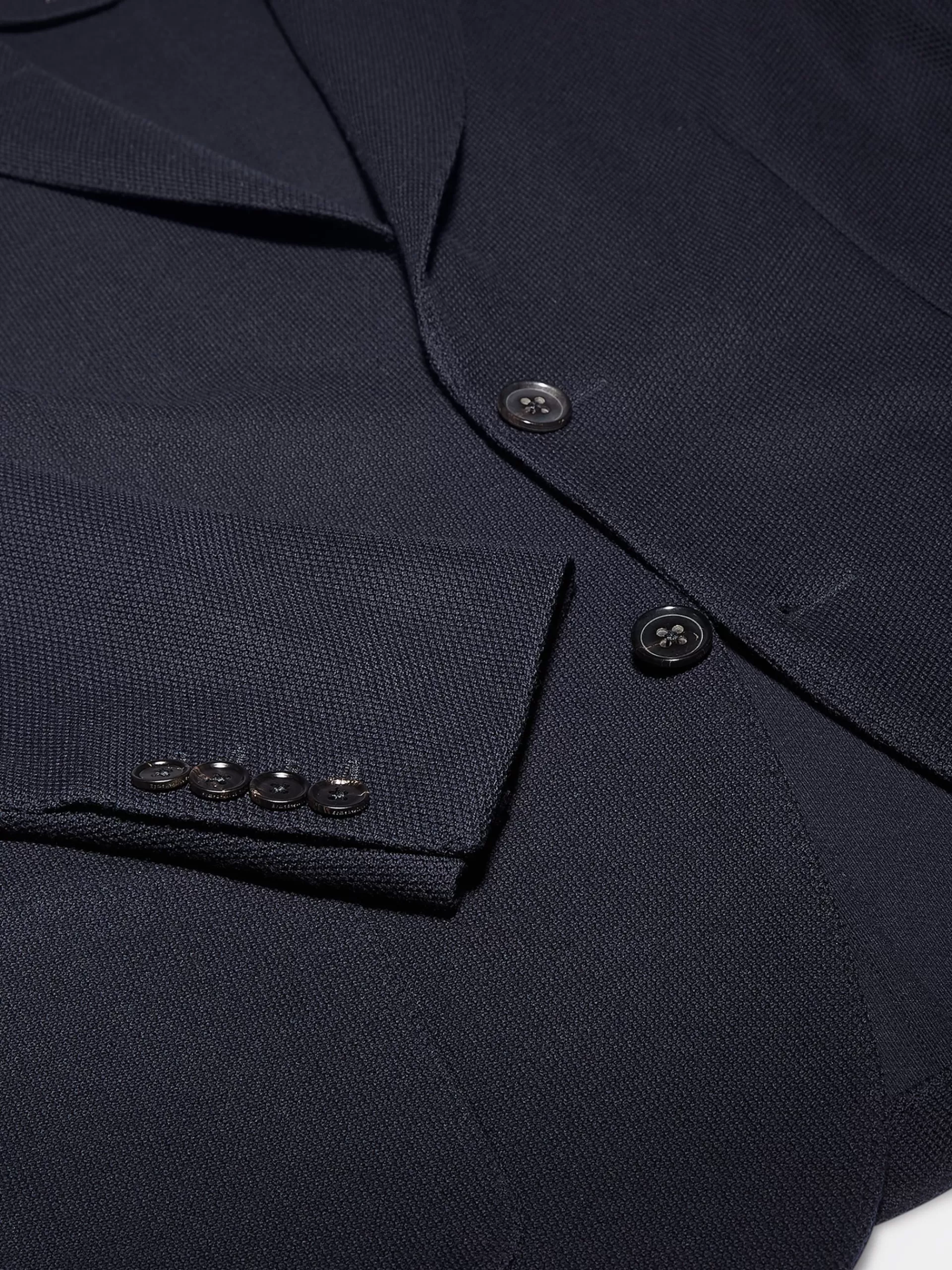 Discount ZEGNA Blazer Packaway En Jersey De Laine High Performance™ Et Coton Bleu Marine