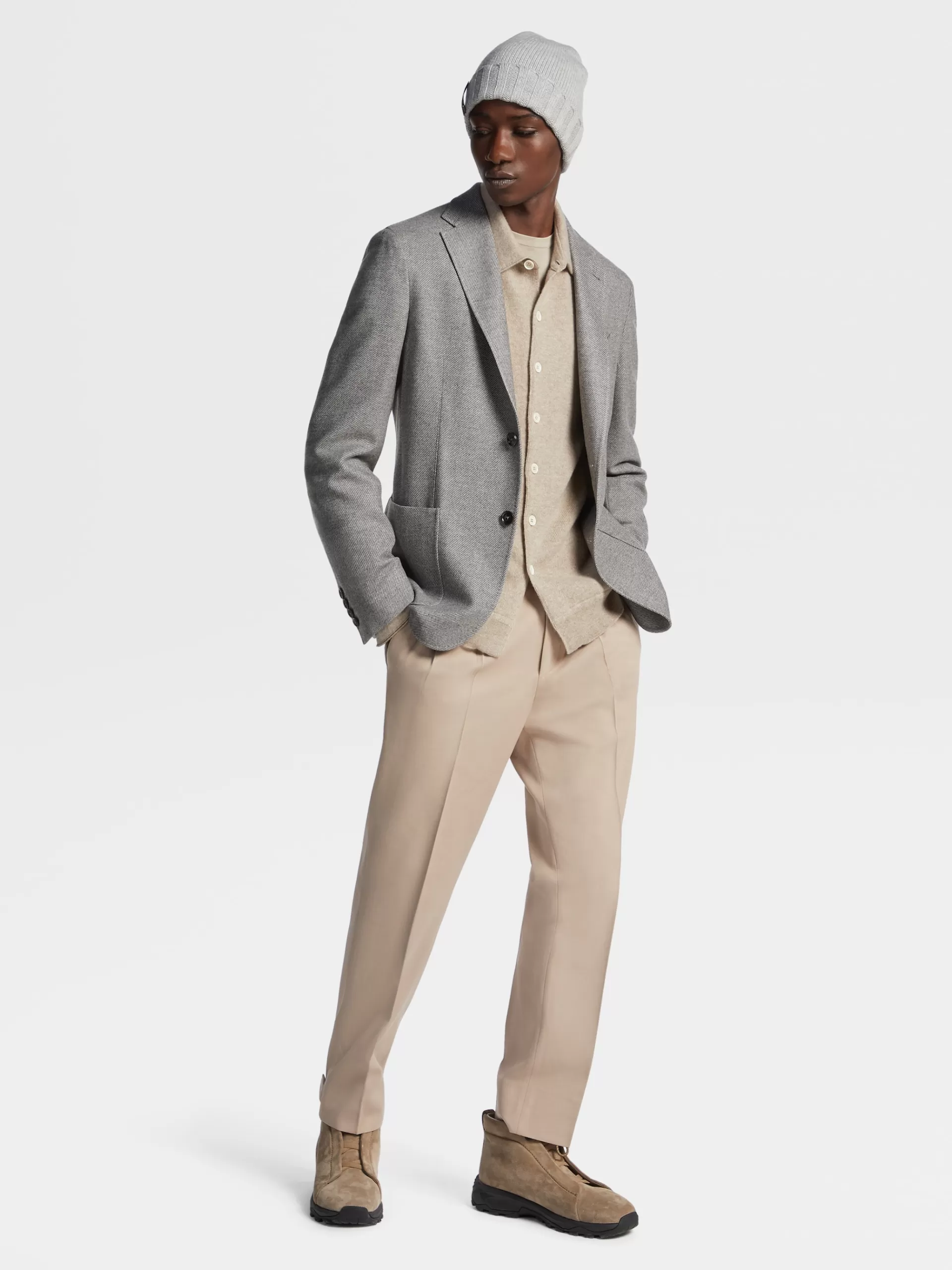 Outlet ZEGNA Blazer Trofeo™ Cashmere Gris Chine