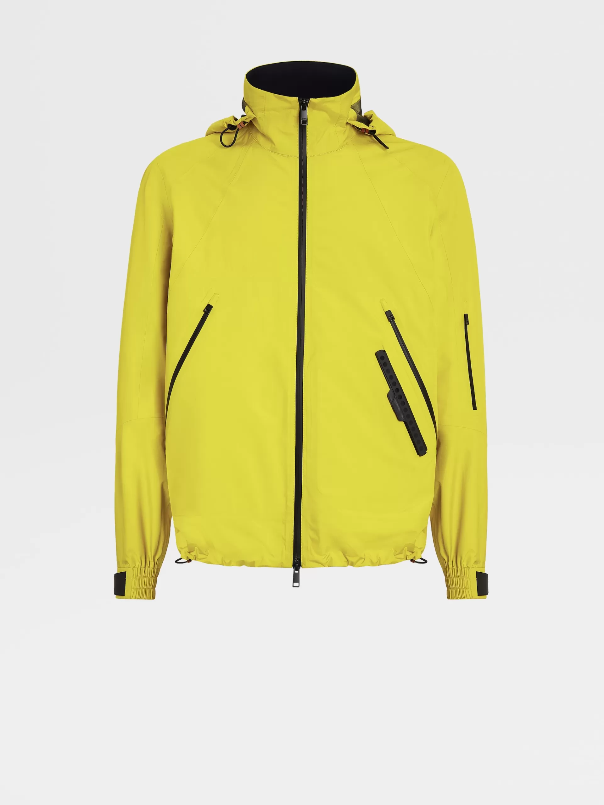 Fashion ZEGNA Blouson A Capuche Triple Epaisseur En Tissu Technique #Usetheexisting™ Jaune