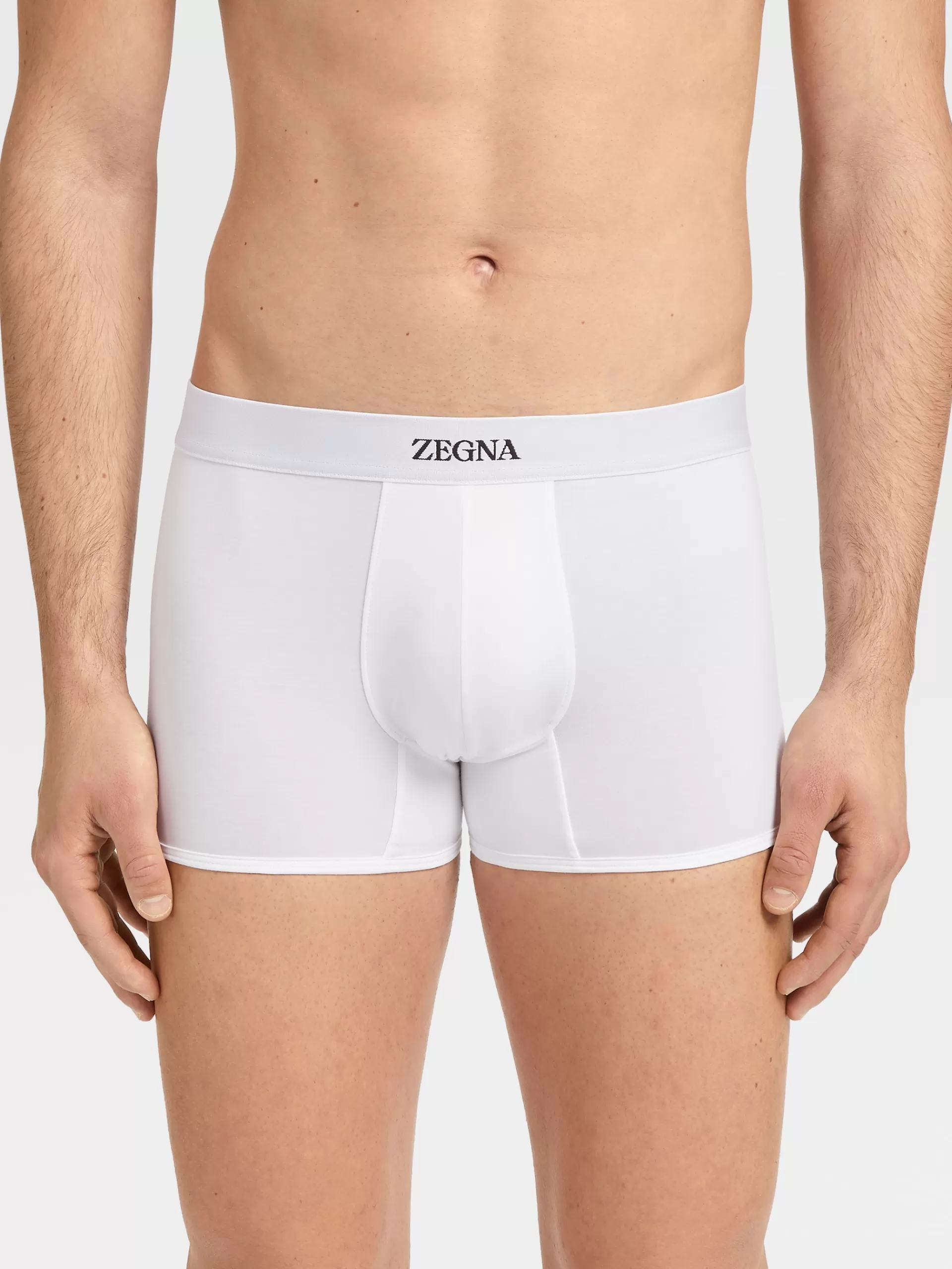 New ZEGNA Boxer En Coton Blanc