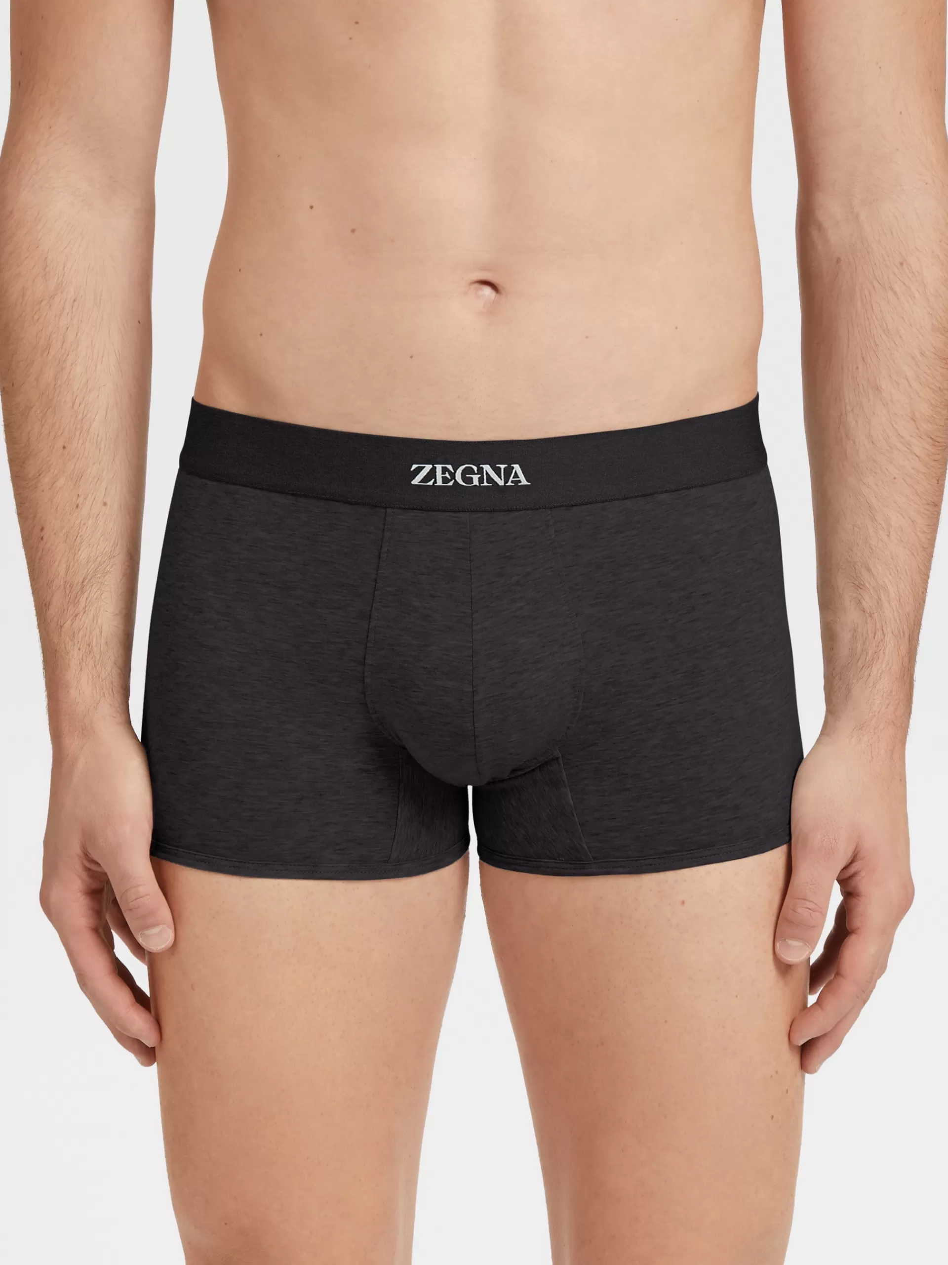 Cheap ZEGNA Boxer En Coton Noir