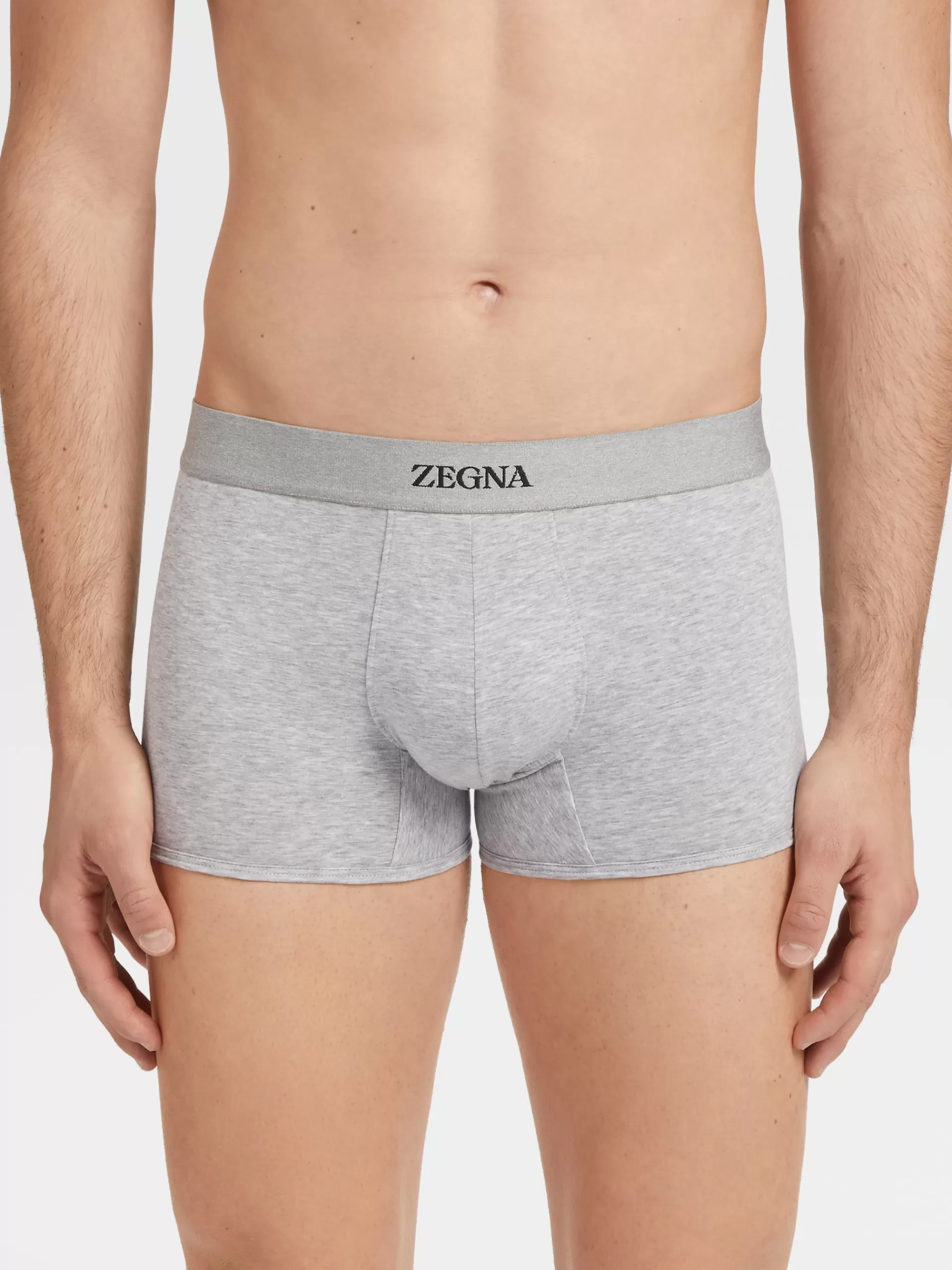 Online ZEGNA Boxer En Coton Gris Chine