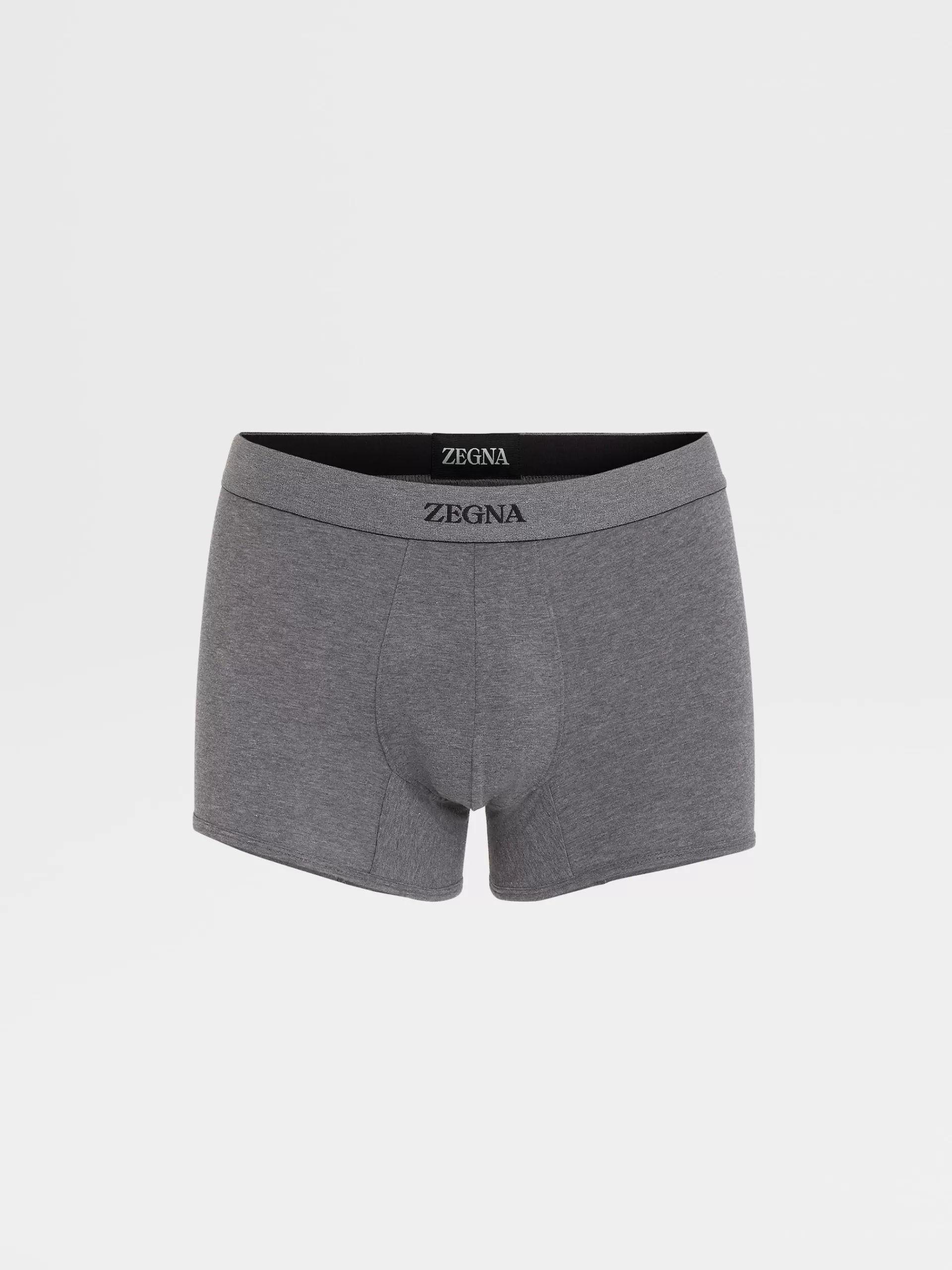 Cheap ZEGNA Boxer En Coton Extensible Gris Chine