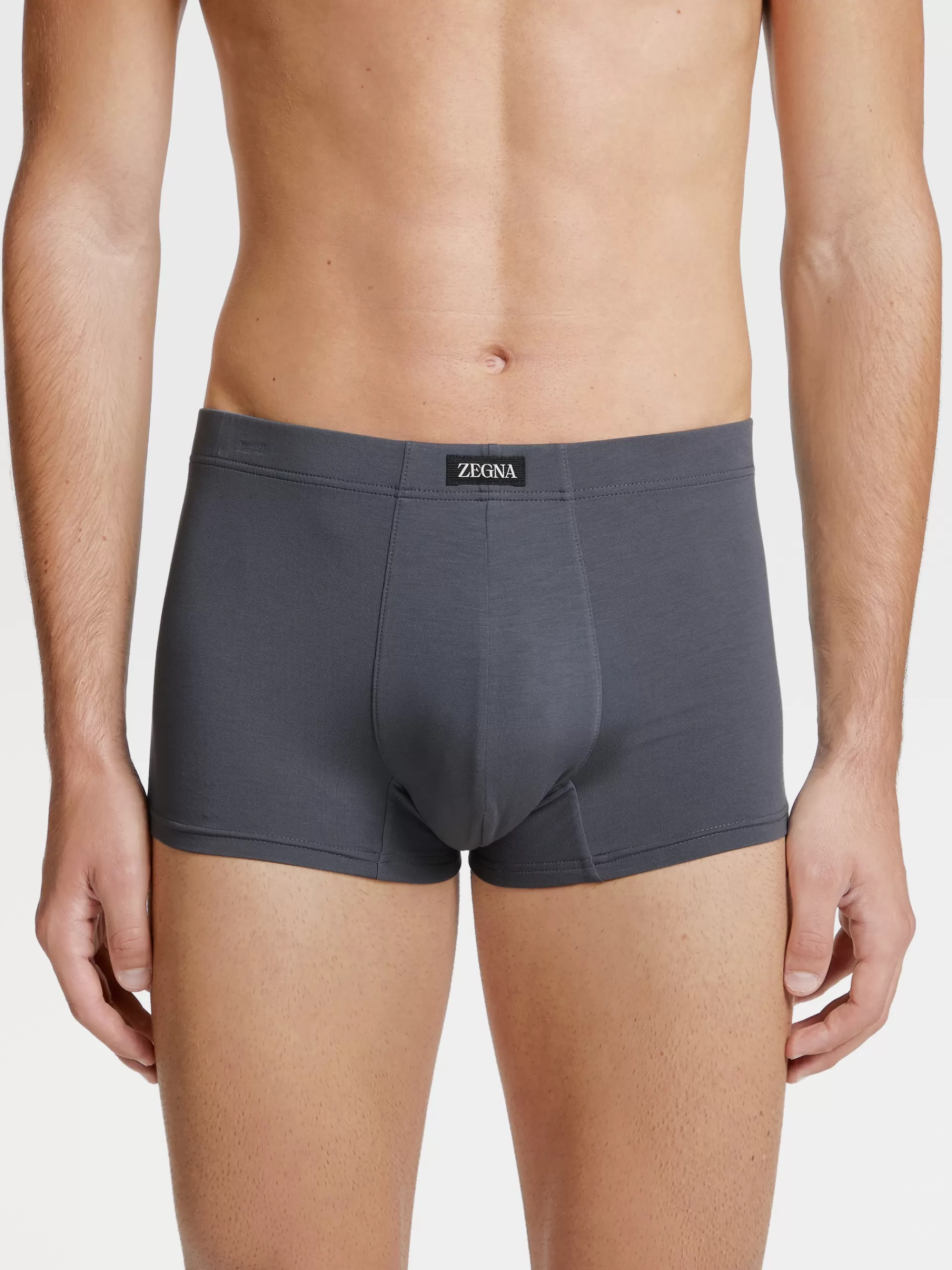 Hot ZEGNA Boxer En Modal Extensible Gris Ardoise