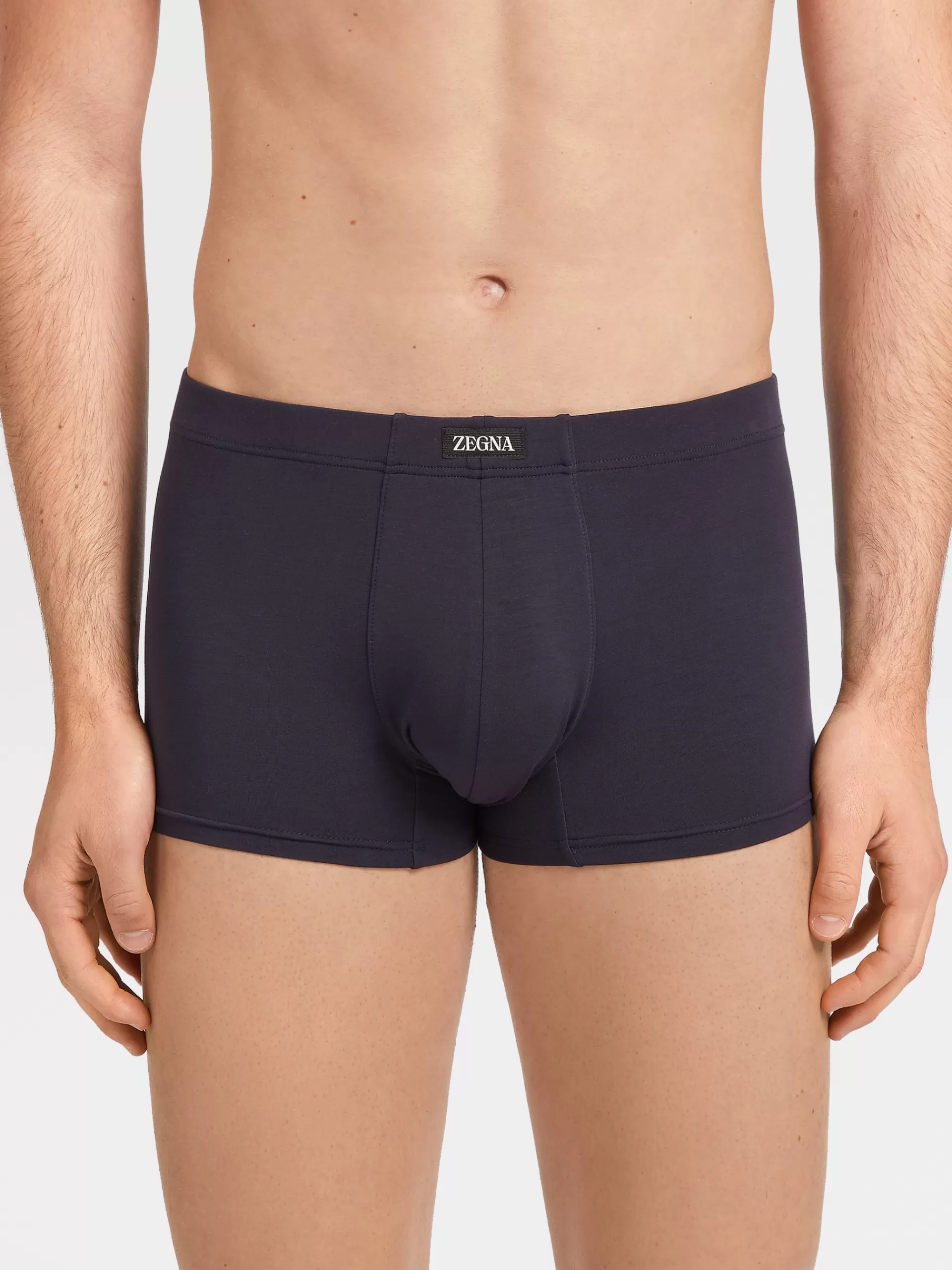 Store ZEGNA Boxer En Modal Extensible Bleu Marine