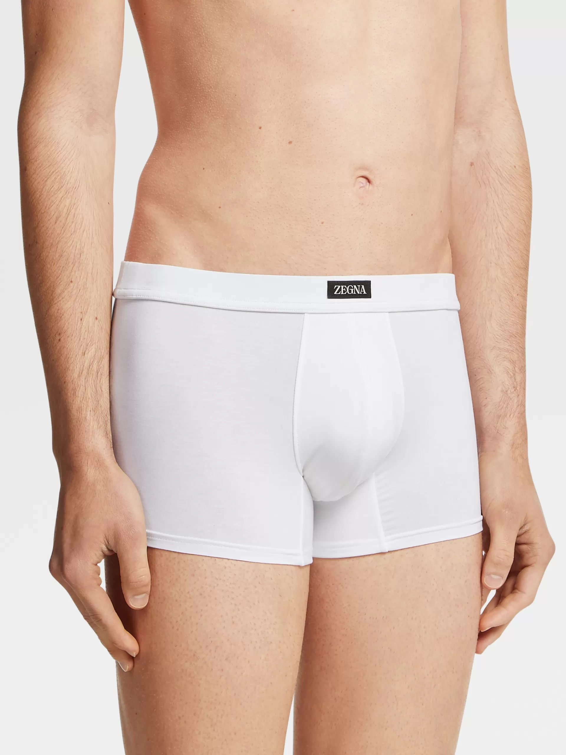 Shop ZEGNA Boxer En Modal Extensible Blanc