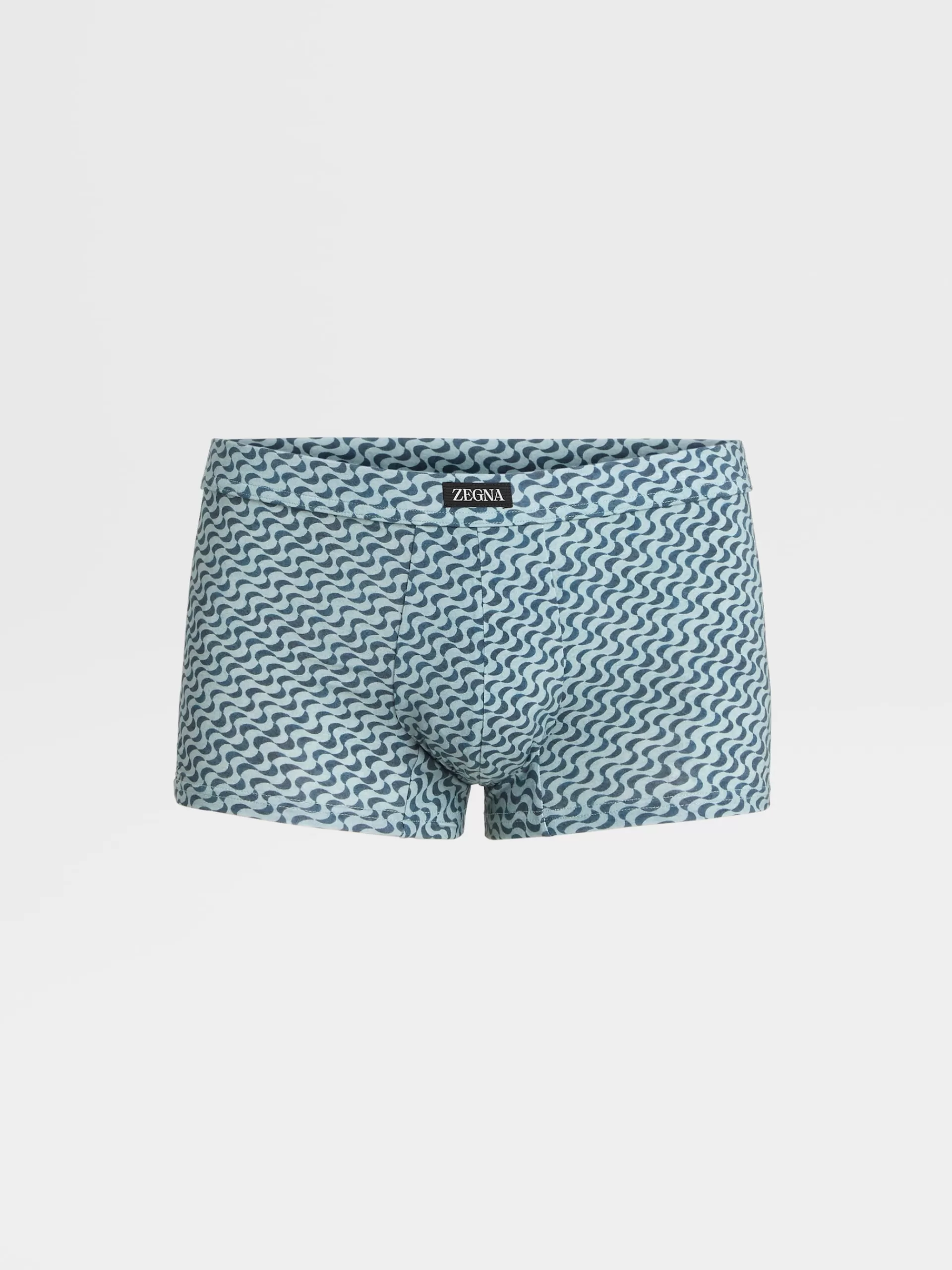 Sale ZEGNA Boxer Imprime En Modal Extensible Vert D'Eau