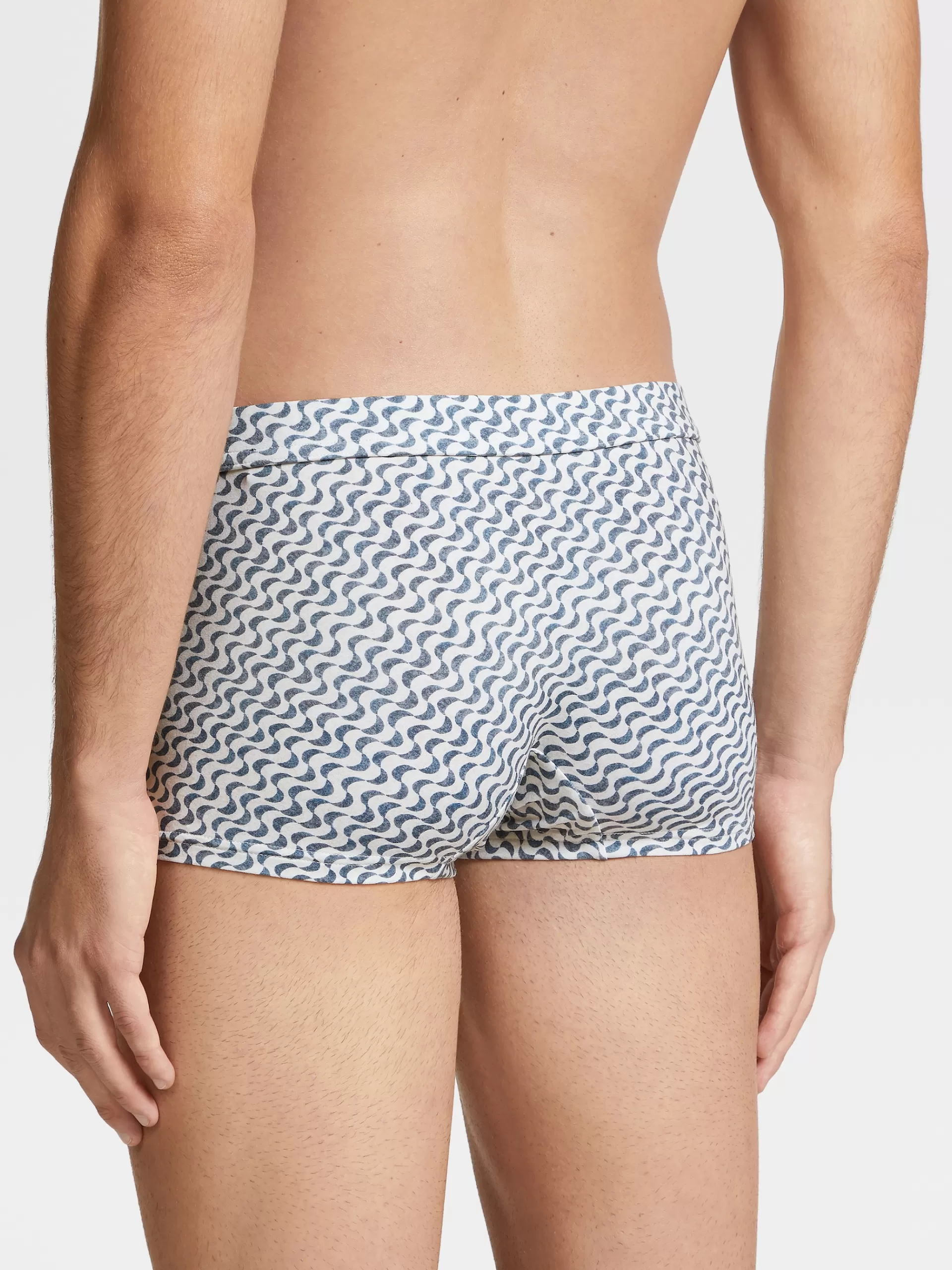 Clearance ZEGNA Boxer Imprime En Modal Extensible Blanc