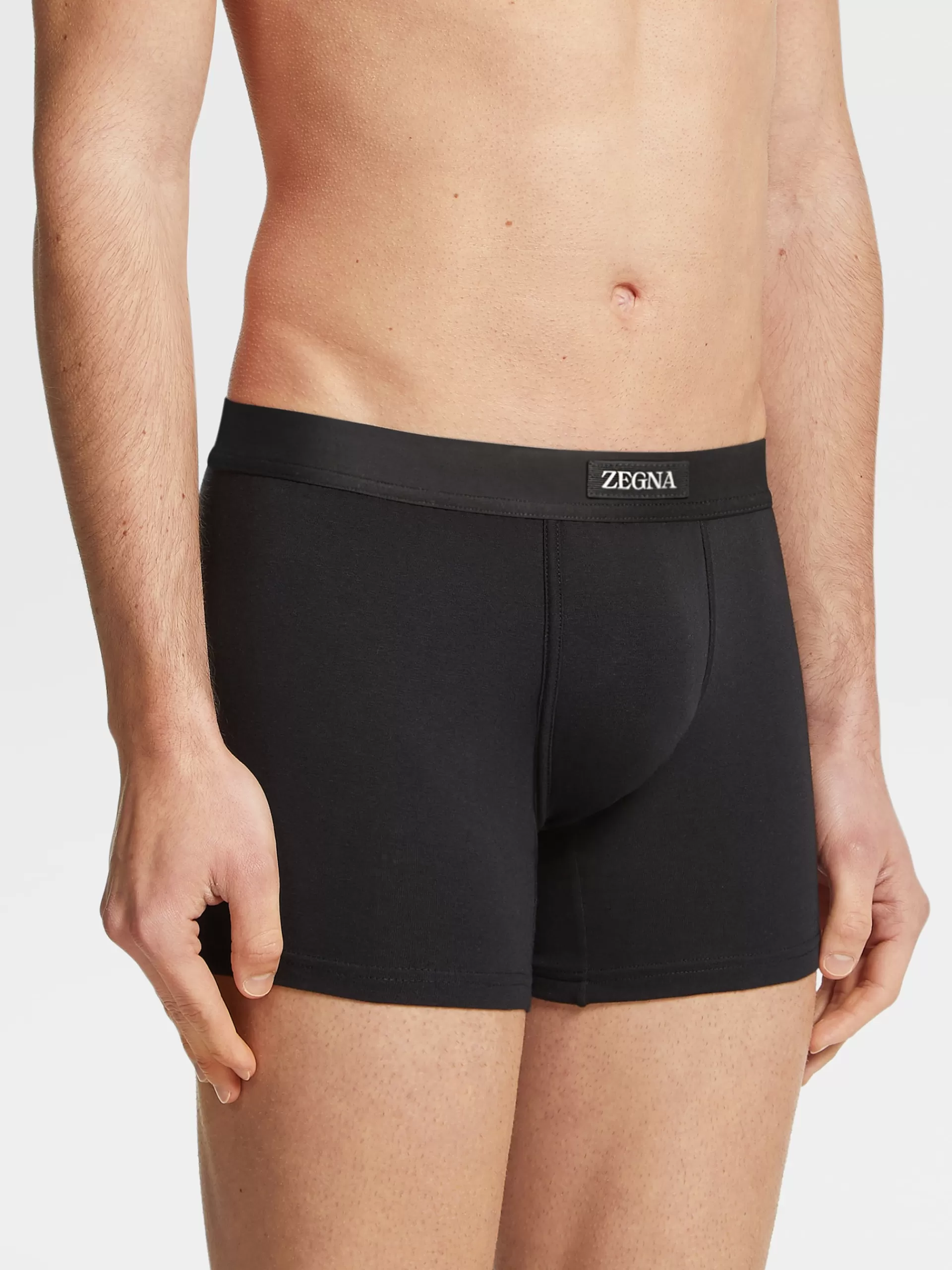 Hot ZEGNA Boxer Long En Modal Extensible Noir