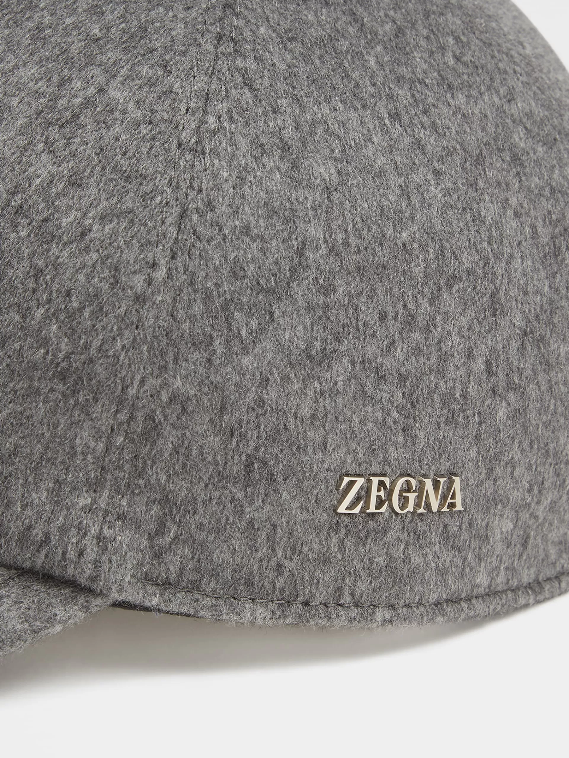 Best ZEGNA Casquette En Cachemire Gris Fonce