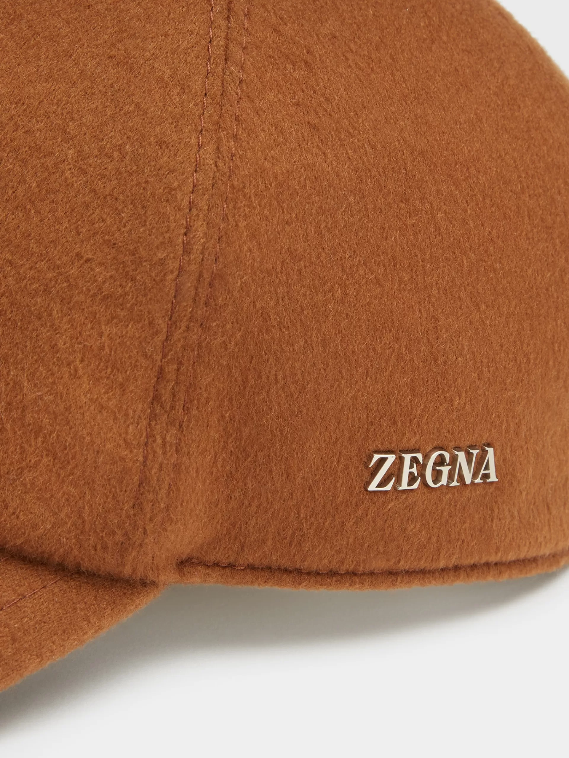 New ZEGNA Casquette En Cachemire Marron Vigogne