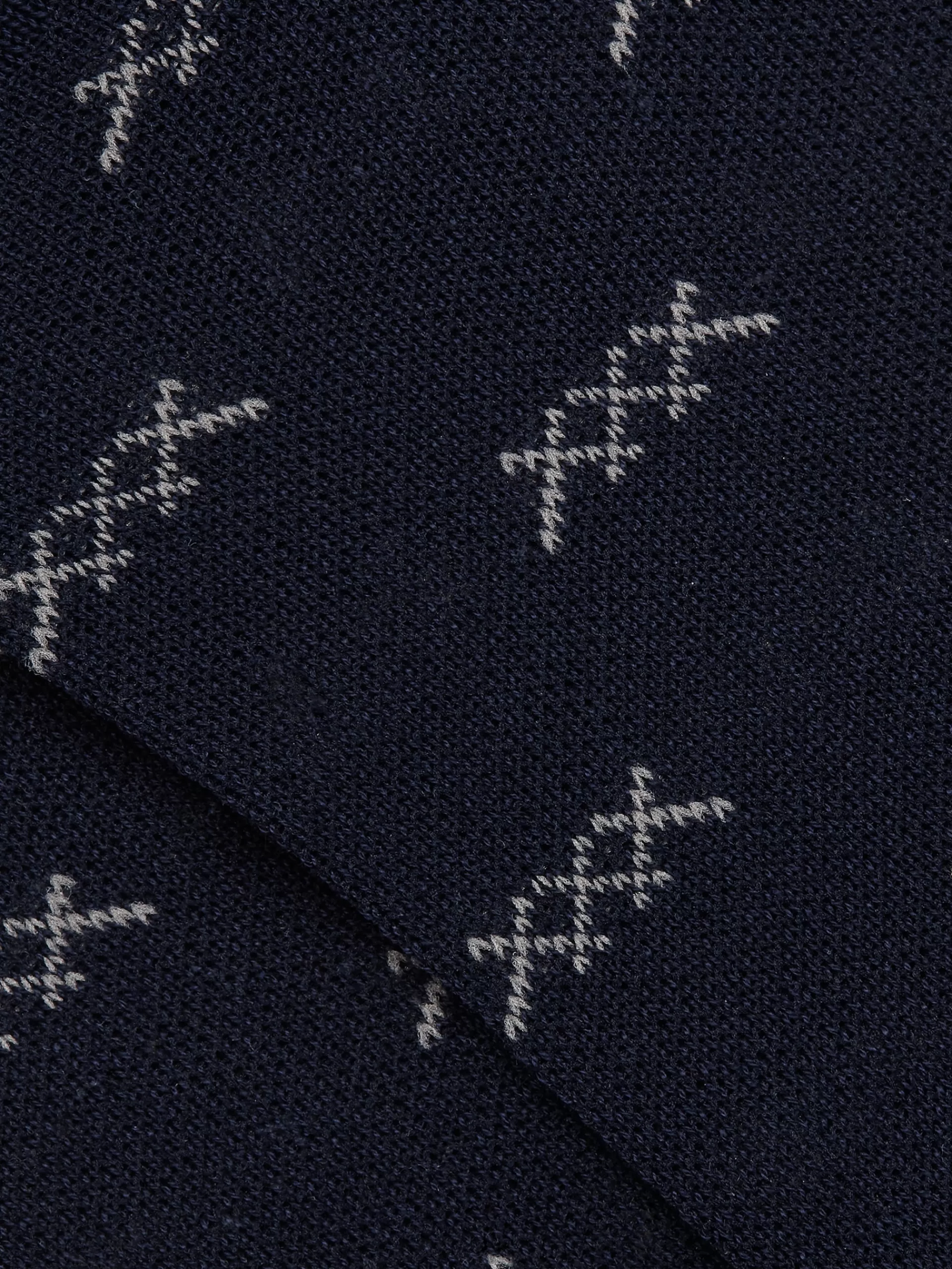 Shop ZEGNA Chaussettes Basses Iconic Triple X Bleu Marine