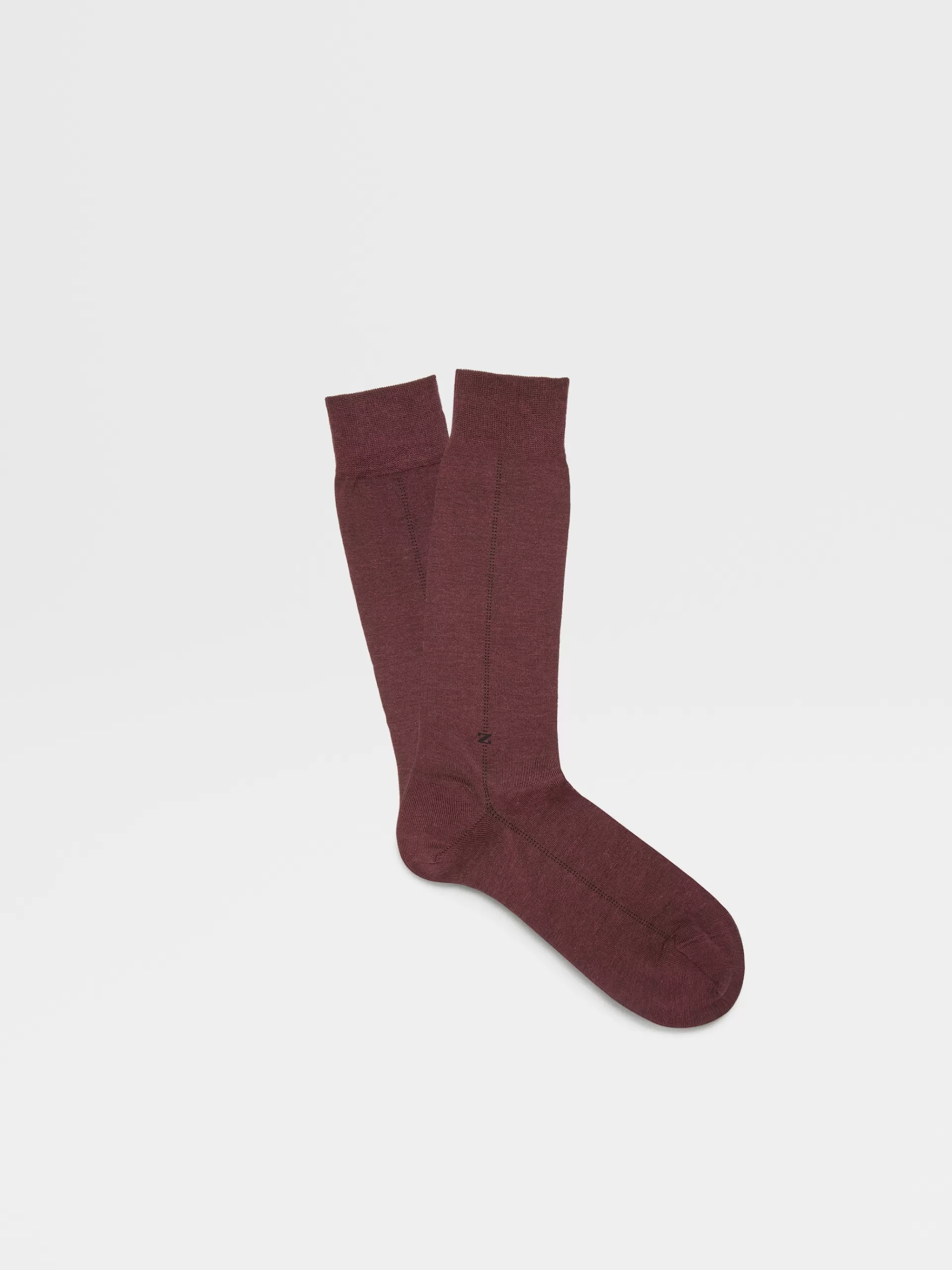 Fashion ZEGNA Chaussettes Mi-Hautes Baguette Violet Fonce