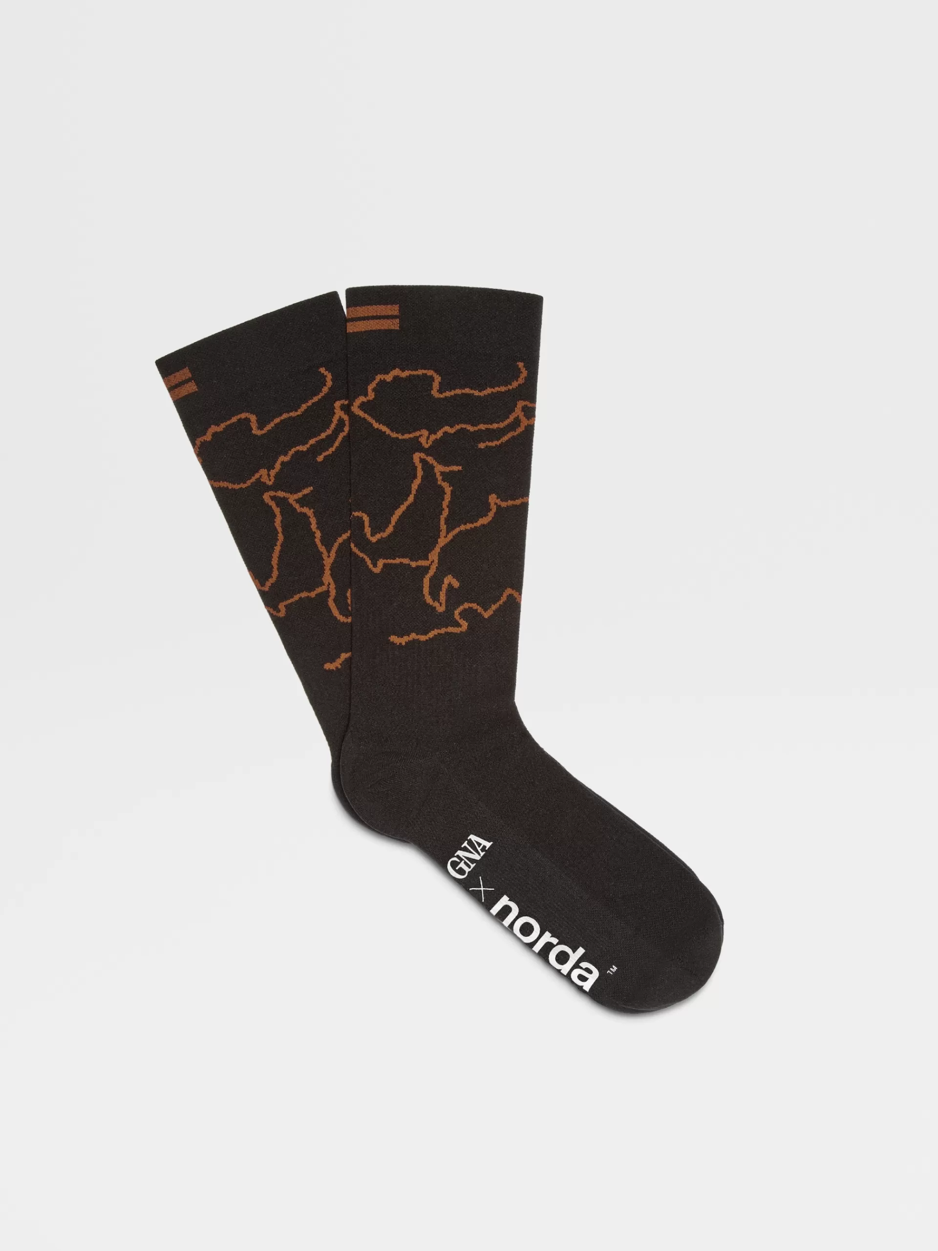 Best Sale ZEGNA Chaussettes Mi-Hauteses En Tissu Technique X Norda™ Noir