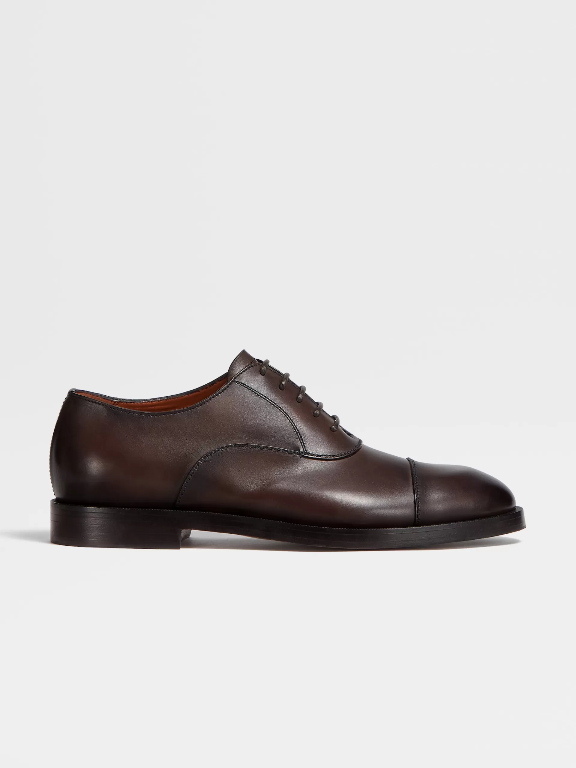 Clearance ZEGNA Chaussures Richelieu Torino En Cuir Marron Fonce