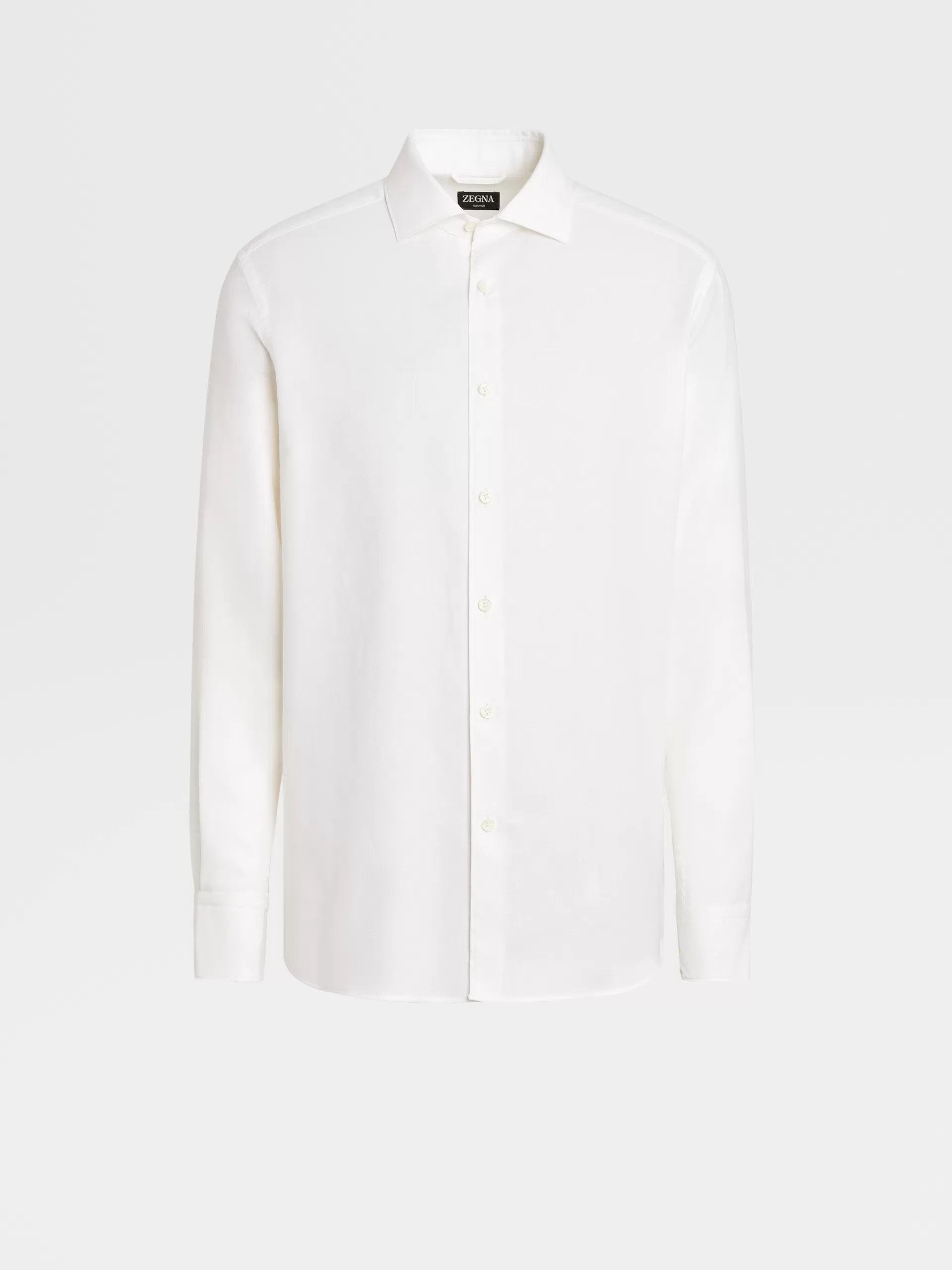 Online ZEGNA Chemise Cashcohe A Manches Longues Blanc