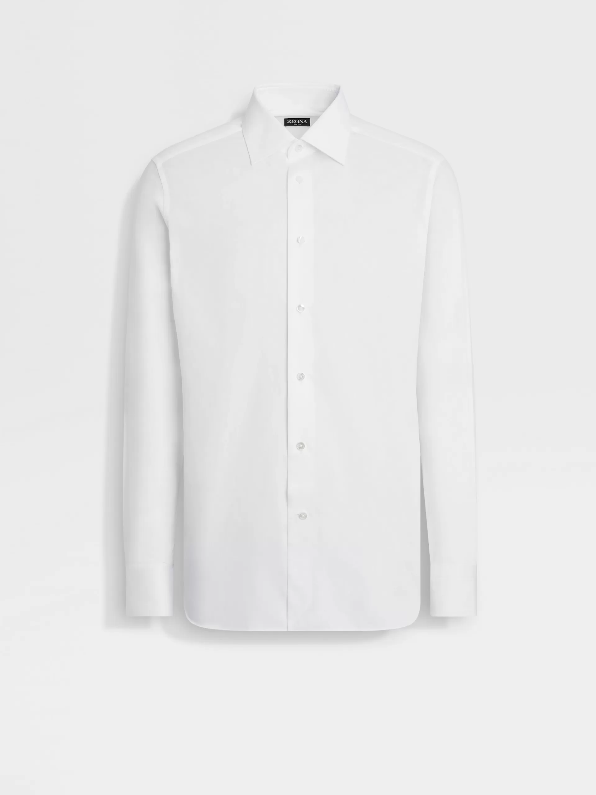 Hot ZEGNA Chemise Habillee A Manches Longues En Coton 100Filihe Blanc