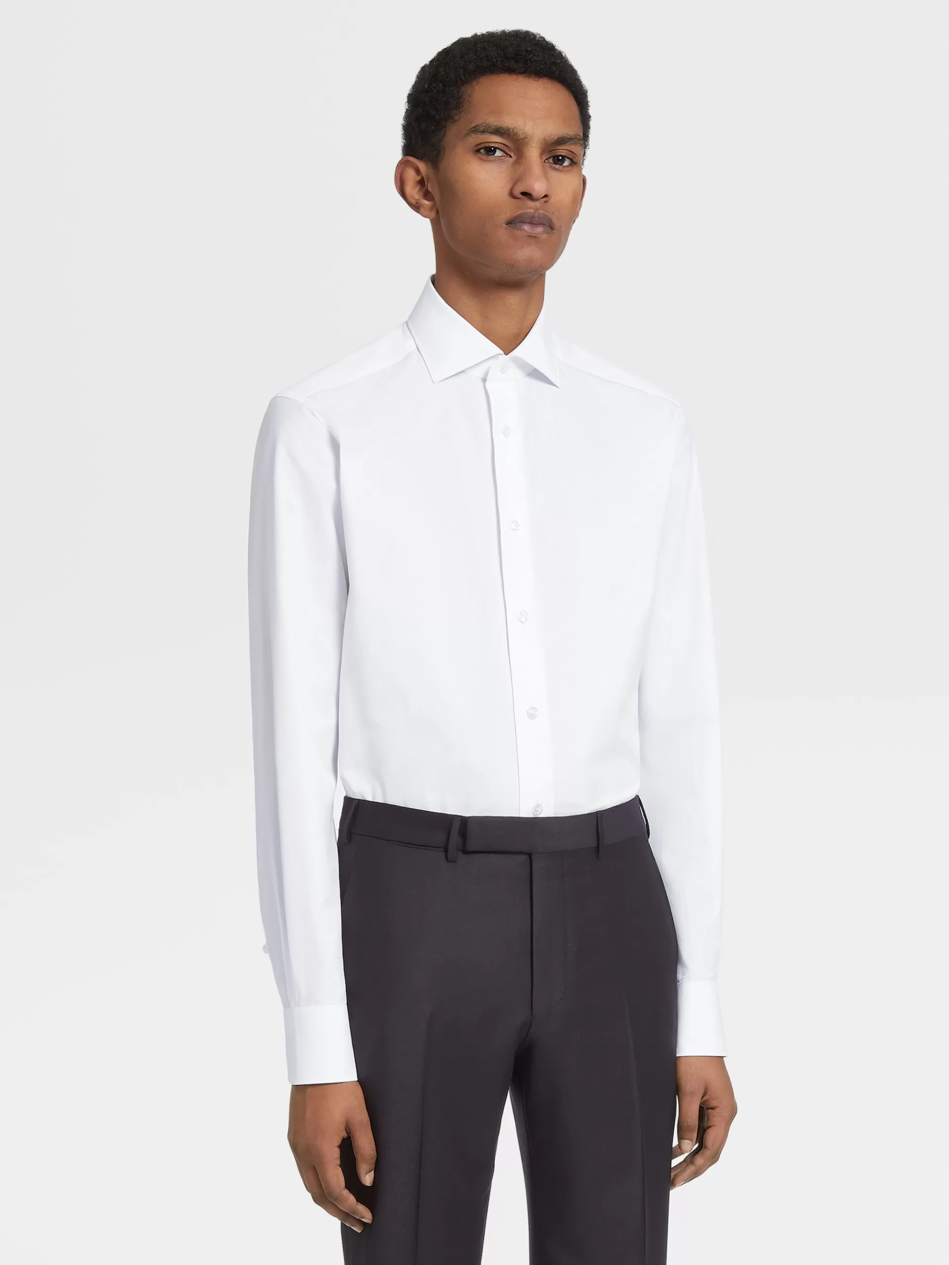 Best ZEGNA Chemise Habillee A Manches Longues En Coton Sea Islandhe Blanc