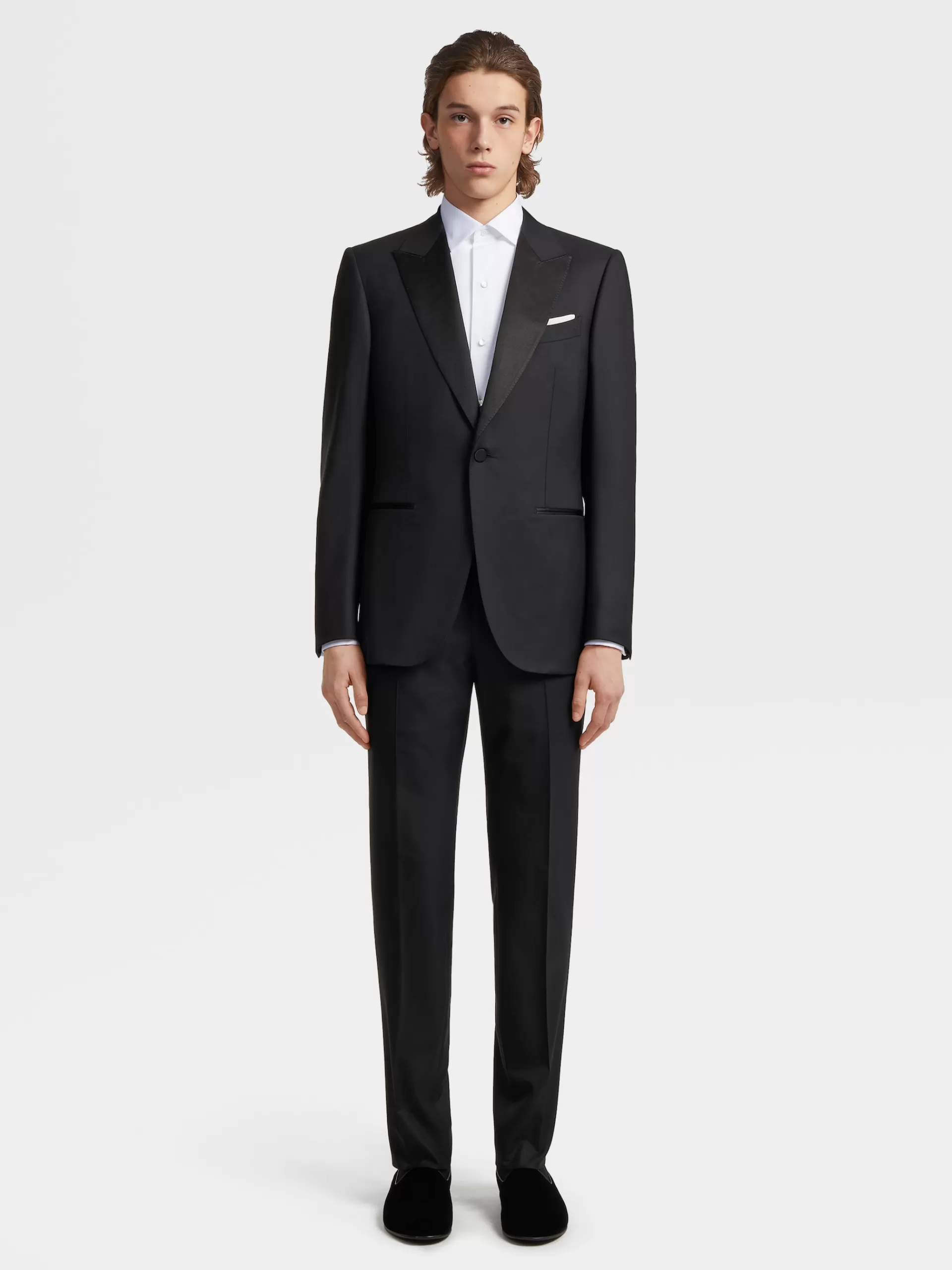 Best Sale ZEGNA Chemise Habillee De Soireehe En Coton Trofeo™ A Manches Longues Blanc