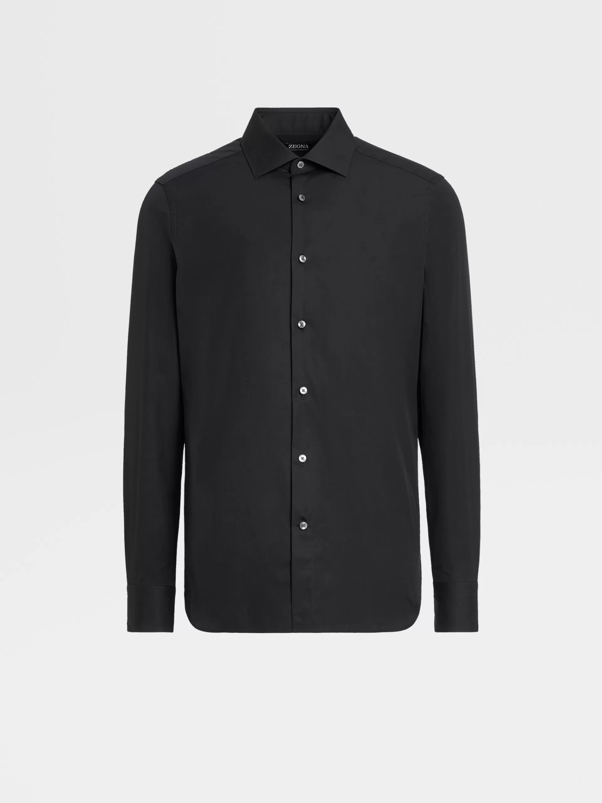 Best ZEGNA Chemise Habilleee En Coton Trofeo™ Comfort A Manches Longues Noir