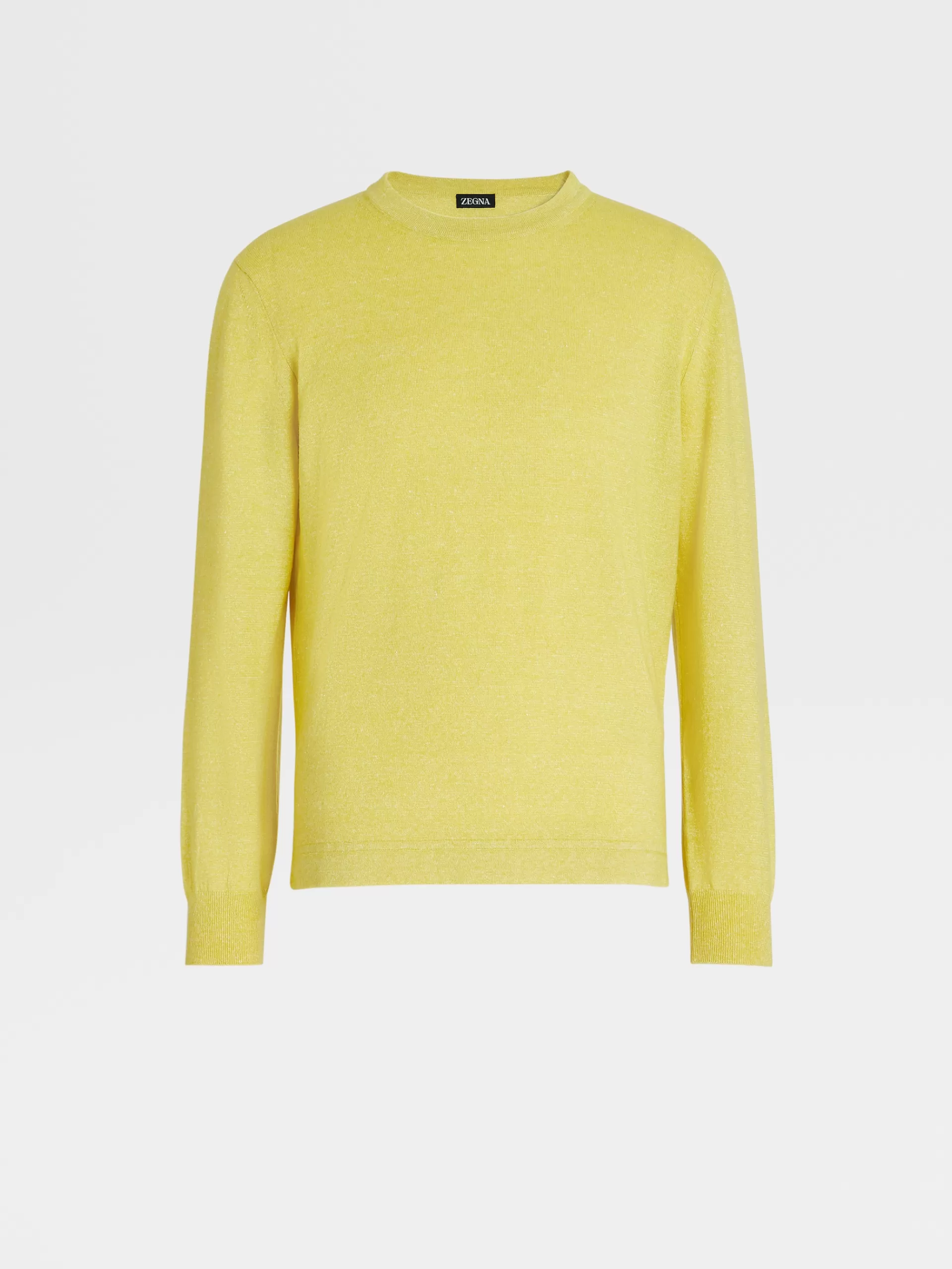 Hot ZEGNA Col Ras Du Cou En Maille Oasi Cashmere Chine Jaune