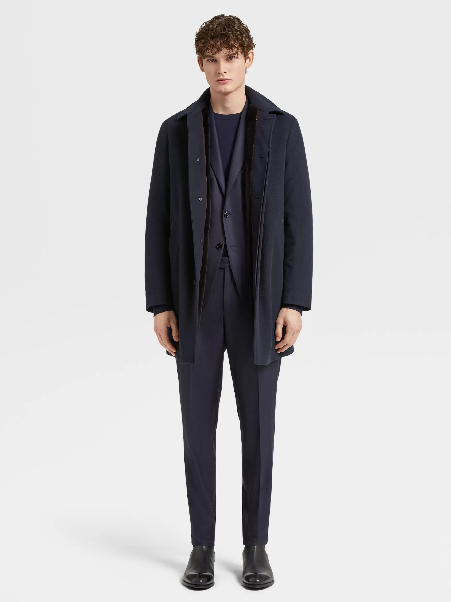 Online ZEGNA Costume En Laine 12Milmil12 Bleu Marine, Drop7 Bleu Nuit