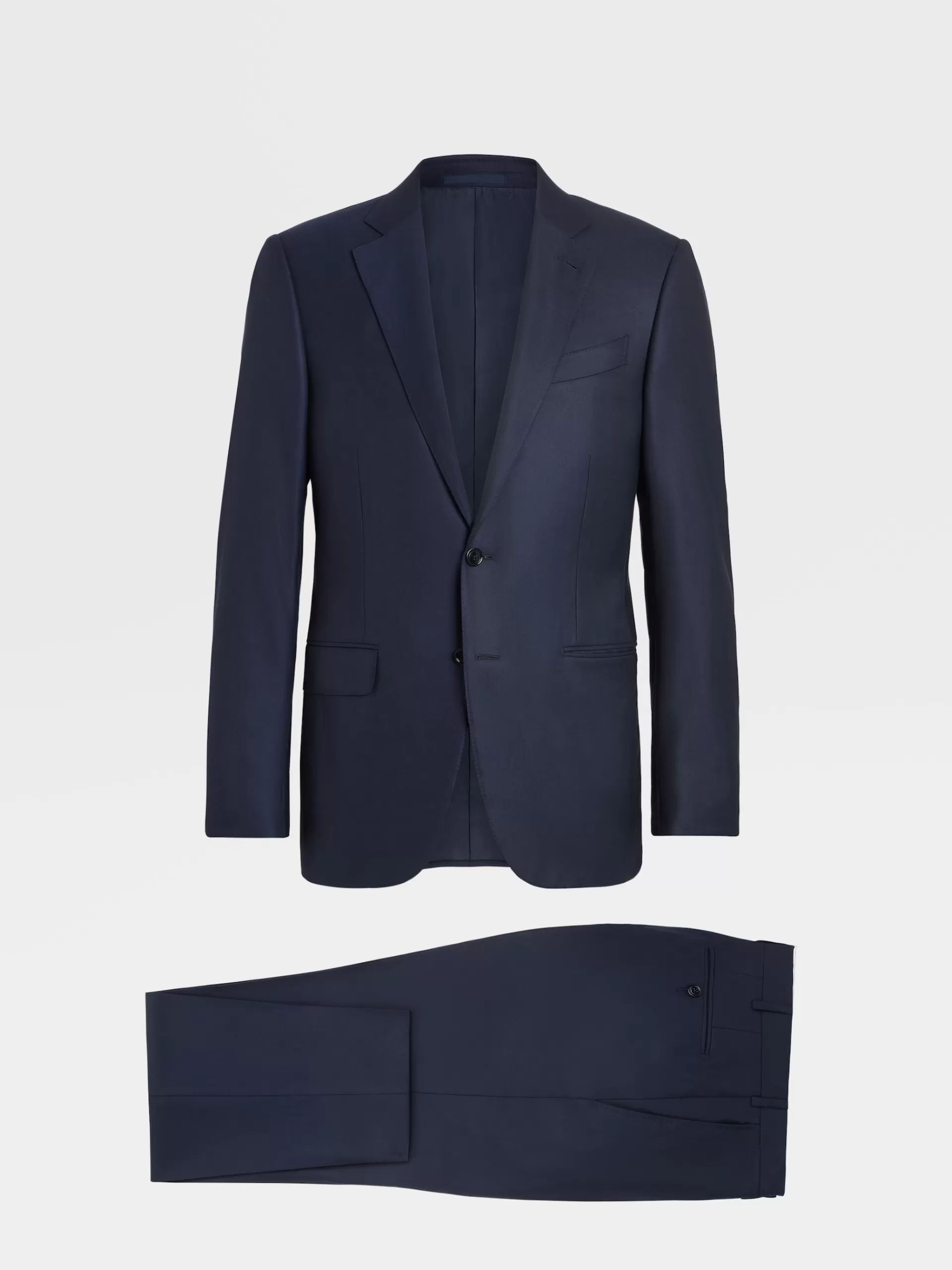 Online ZEGNA Costume En Laine 12Milmil12 Bleu Marine, Drop7 Bleu Nuit