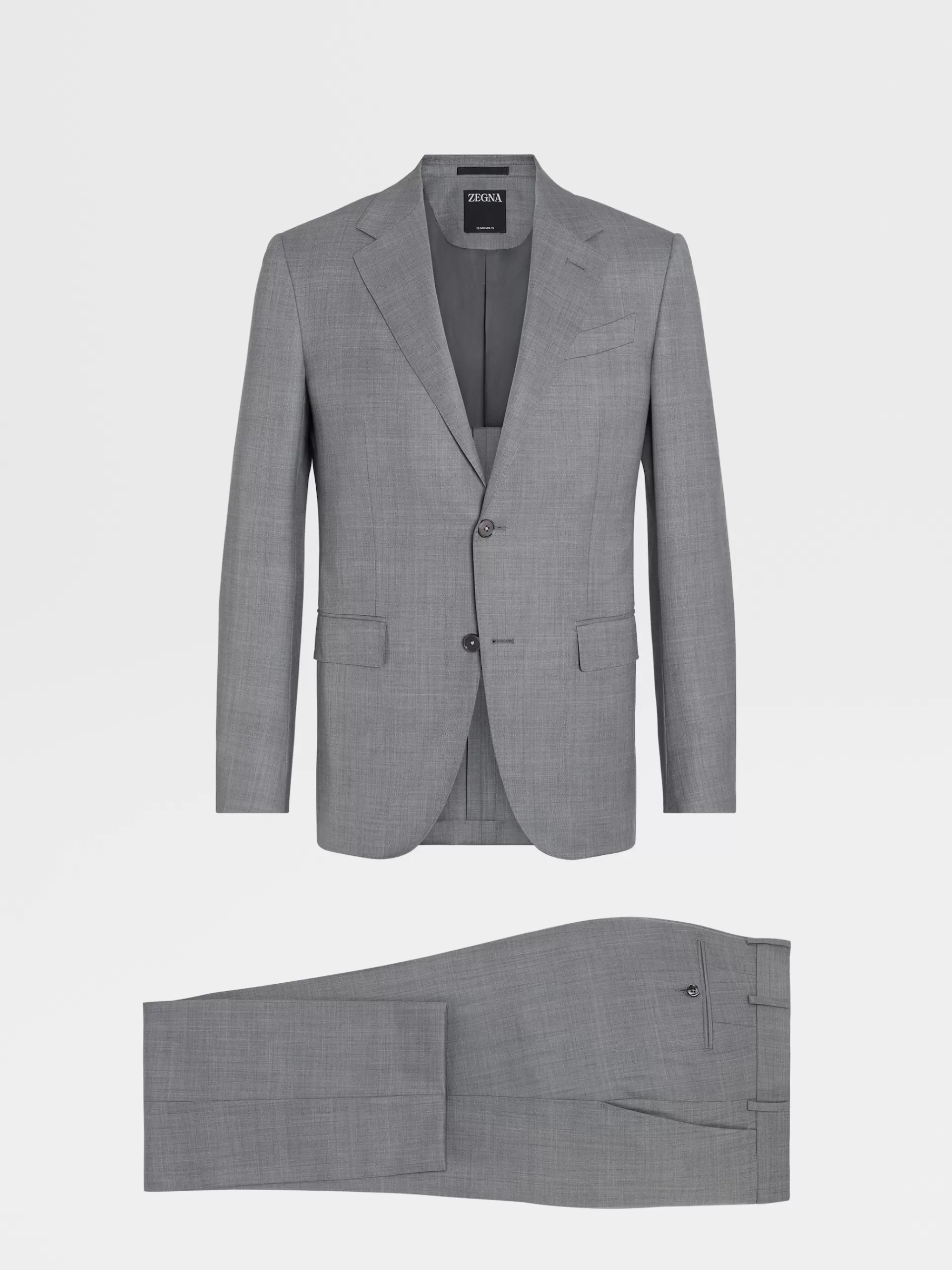 Flash Sale ZEGNA Costume En Laine 15Milmil15A Grands Carreaux Gris Clair