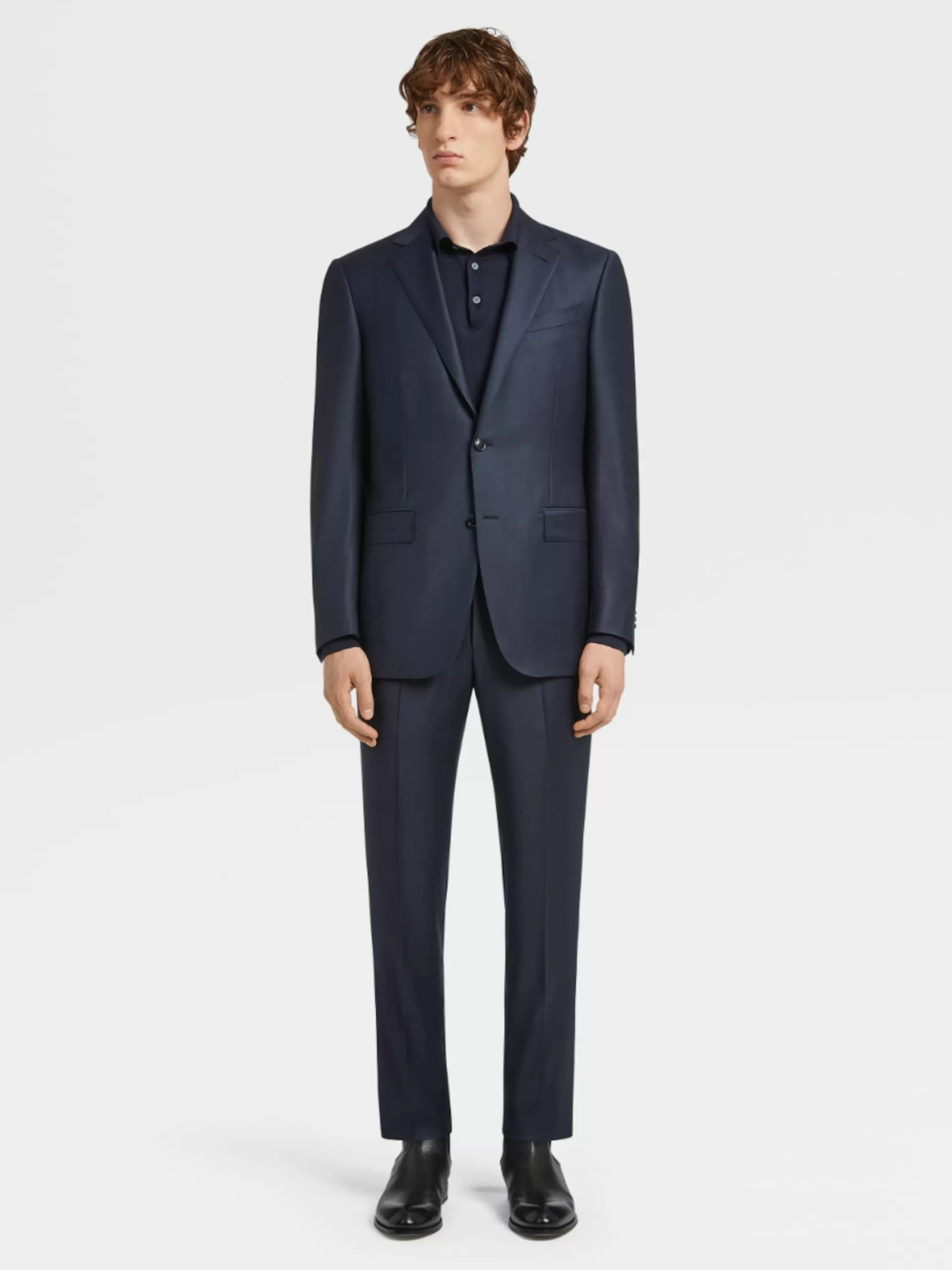 Sale ZEGNA Costume En Laine Trofeo™ , Drop7 Bleu Marine