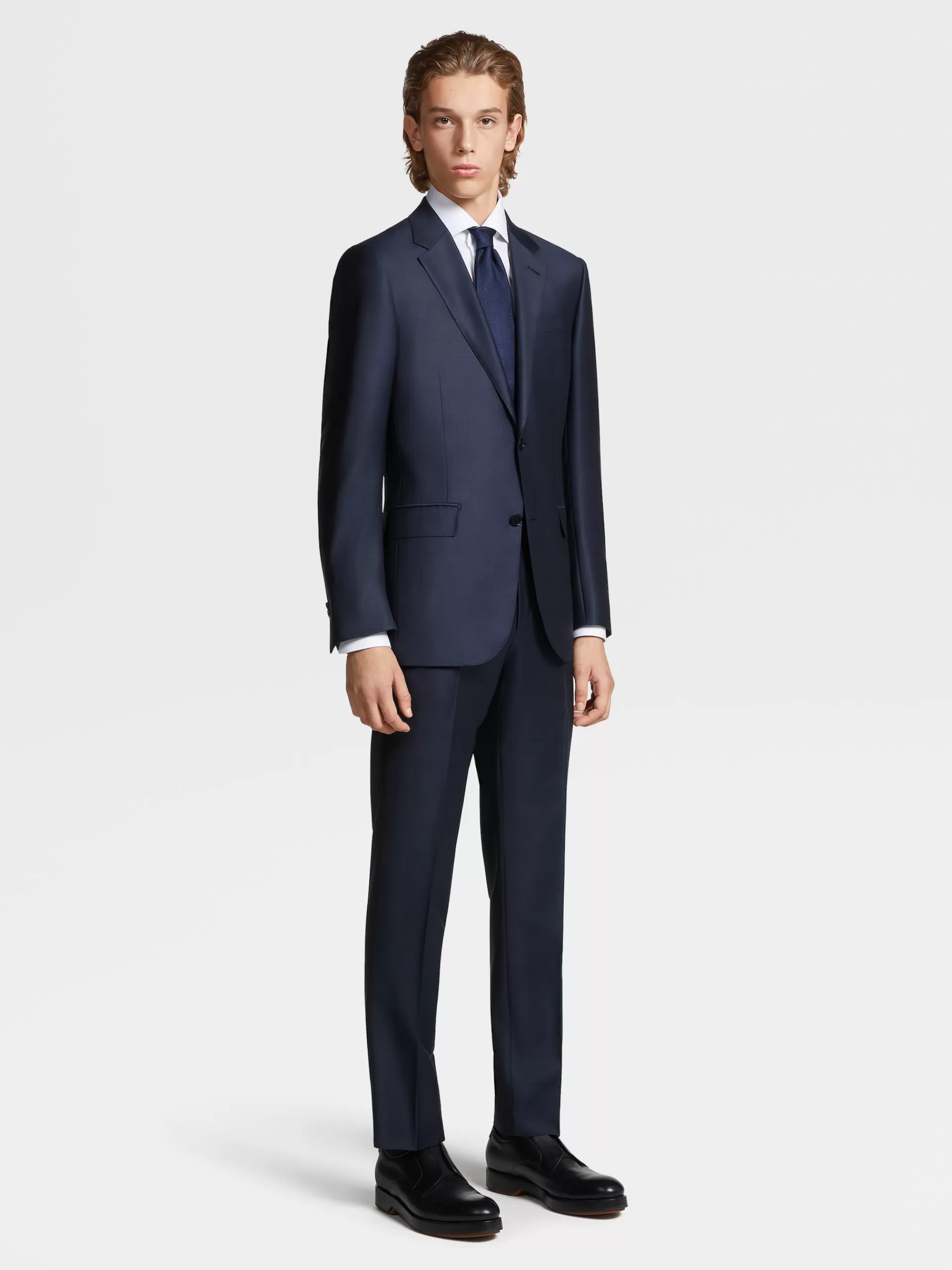 Store ZEGNA Costume En Laine Trofeo™A Motif Prince De Galles Bleu Fonce