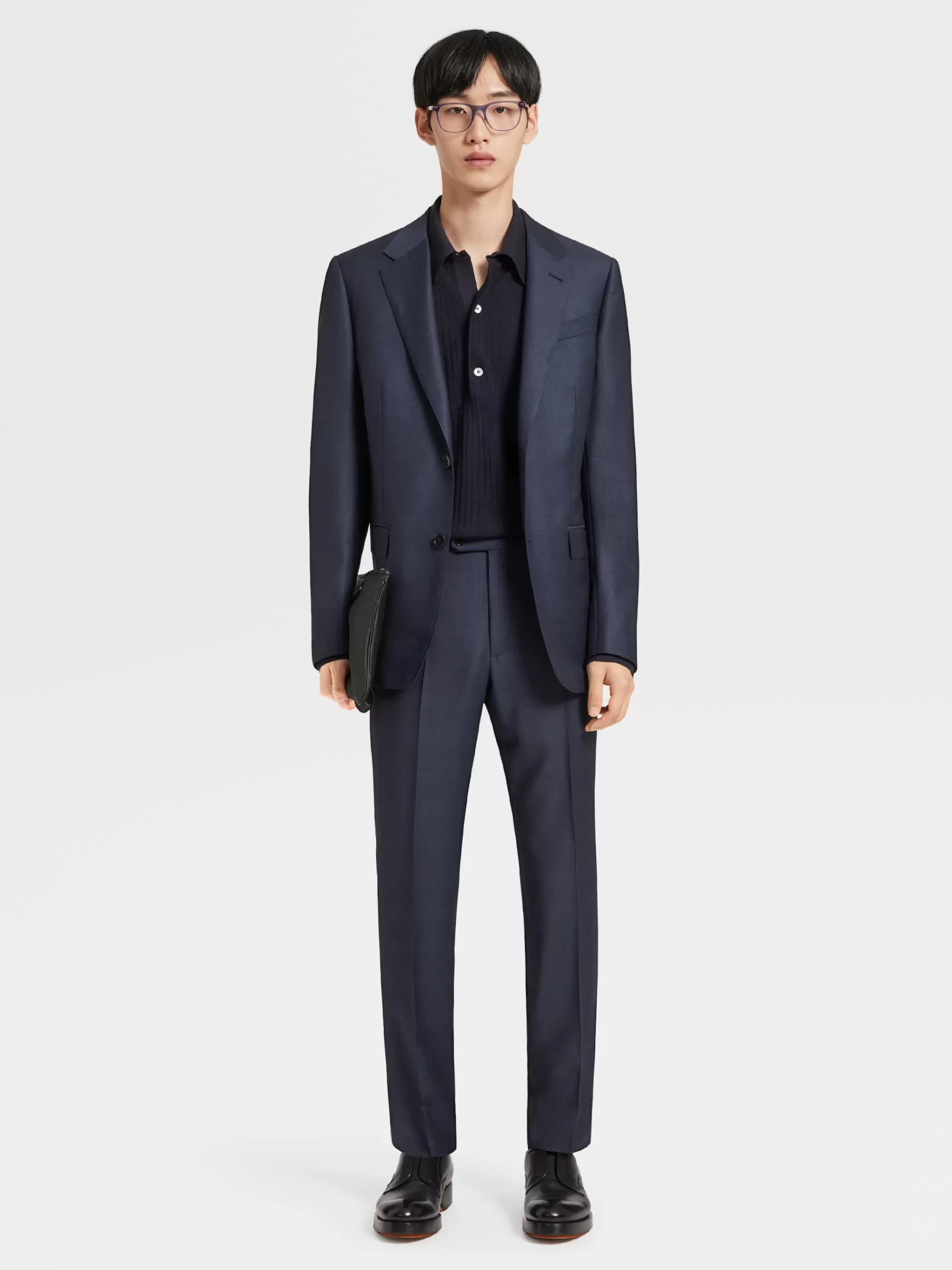 Flash Sale ZEGNA Costume En Laine Trofeo™A Motif Prince De Galles Bleu Fonce