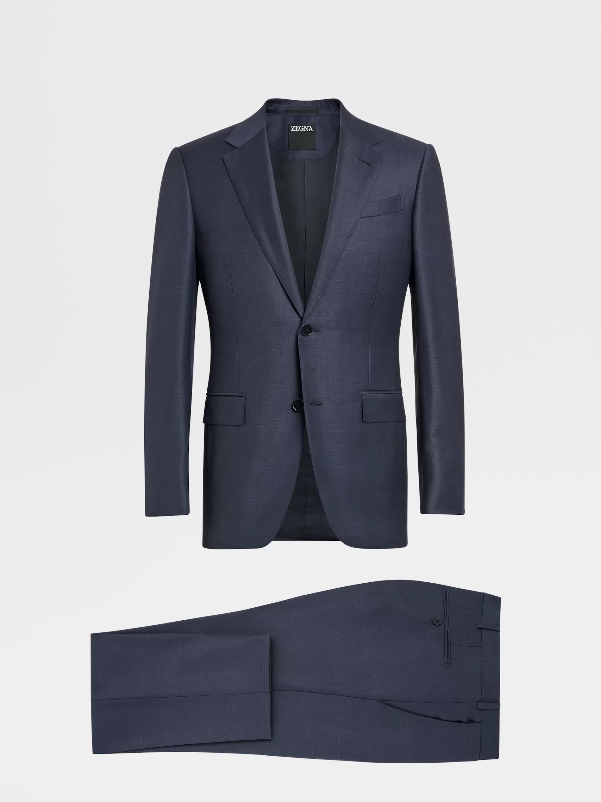 Flash Sale ZEGNA Costume En Laine Trofeo™A Motif Prince De Galles Bleu Fonce