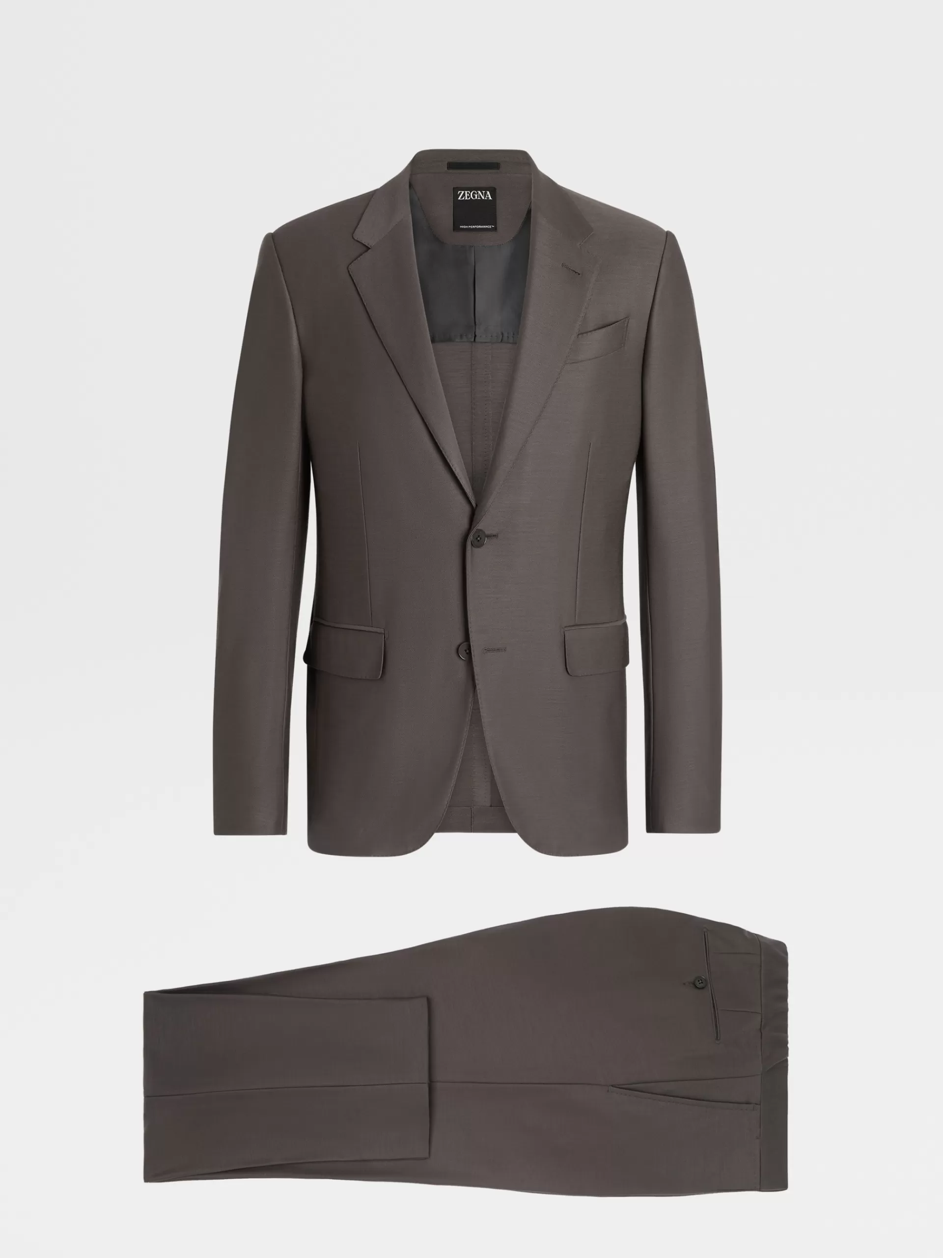 Sale ZEGNA Costume En Tissu High Performance™ Jersey De Laine Marron