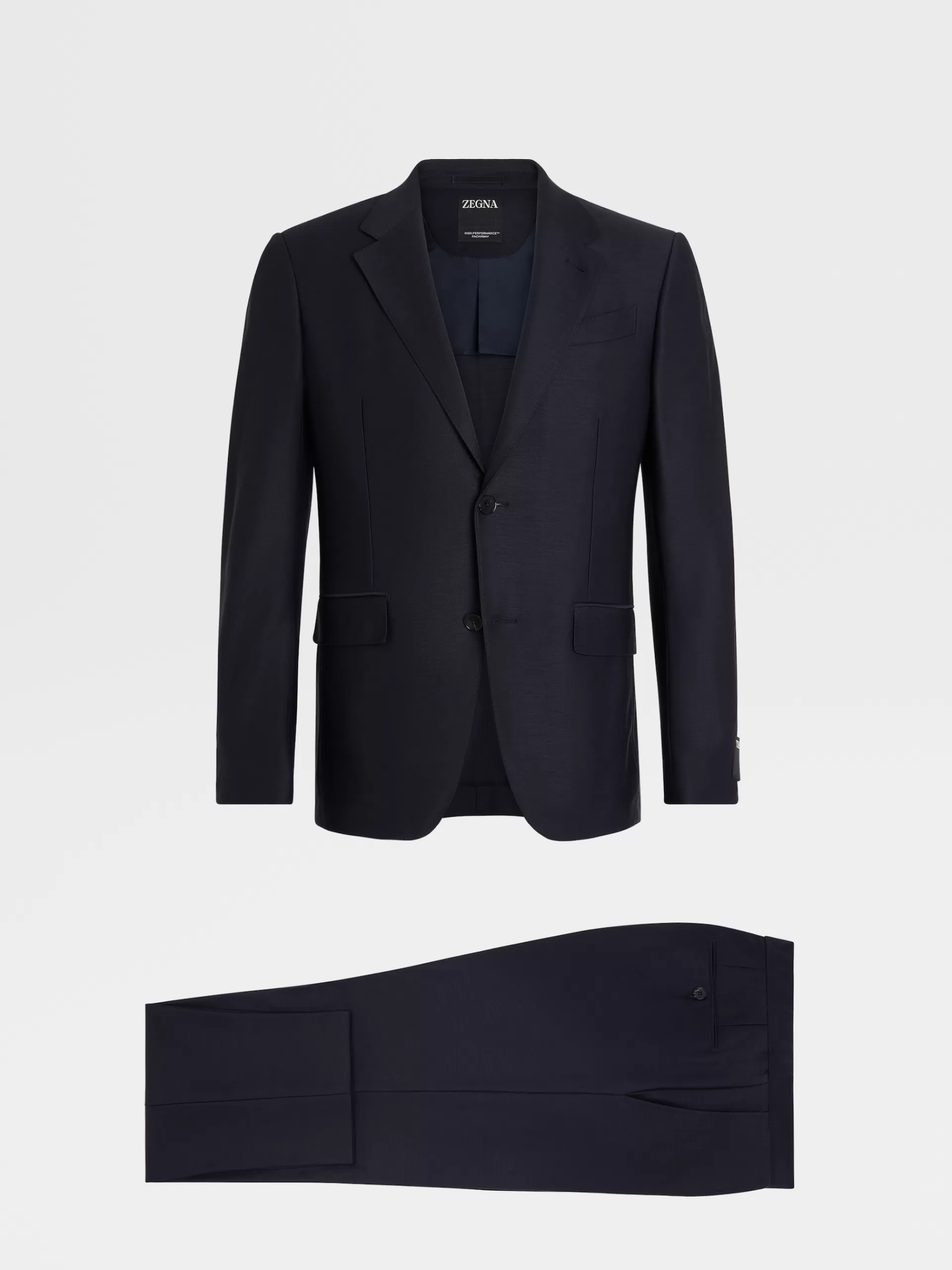 Cheap ZEGNA Costume Packaway En Laine High Performance™ Bleu Marine