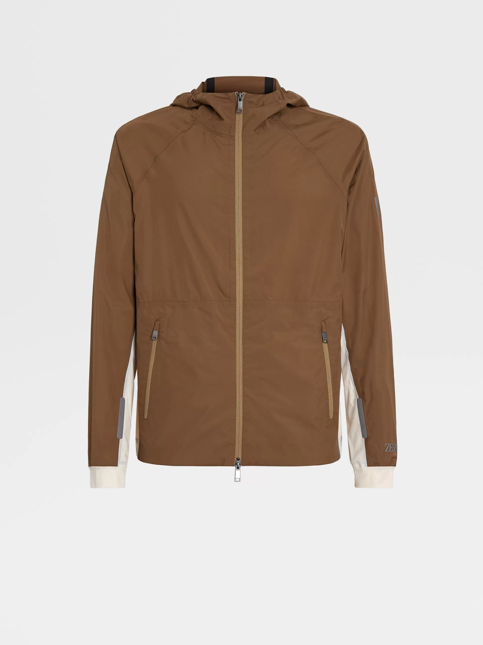 Best Sale ZEGNA Coupe-Vent A Capuche En Tissu Technique #Usetheexisting™ Marron Clair