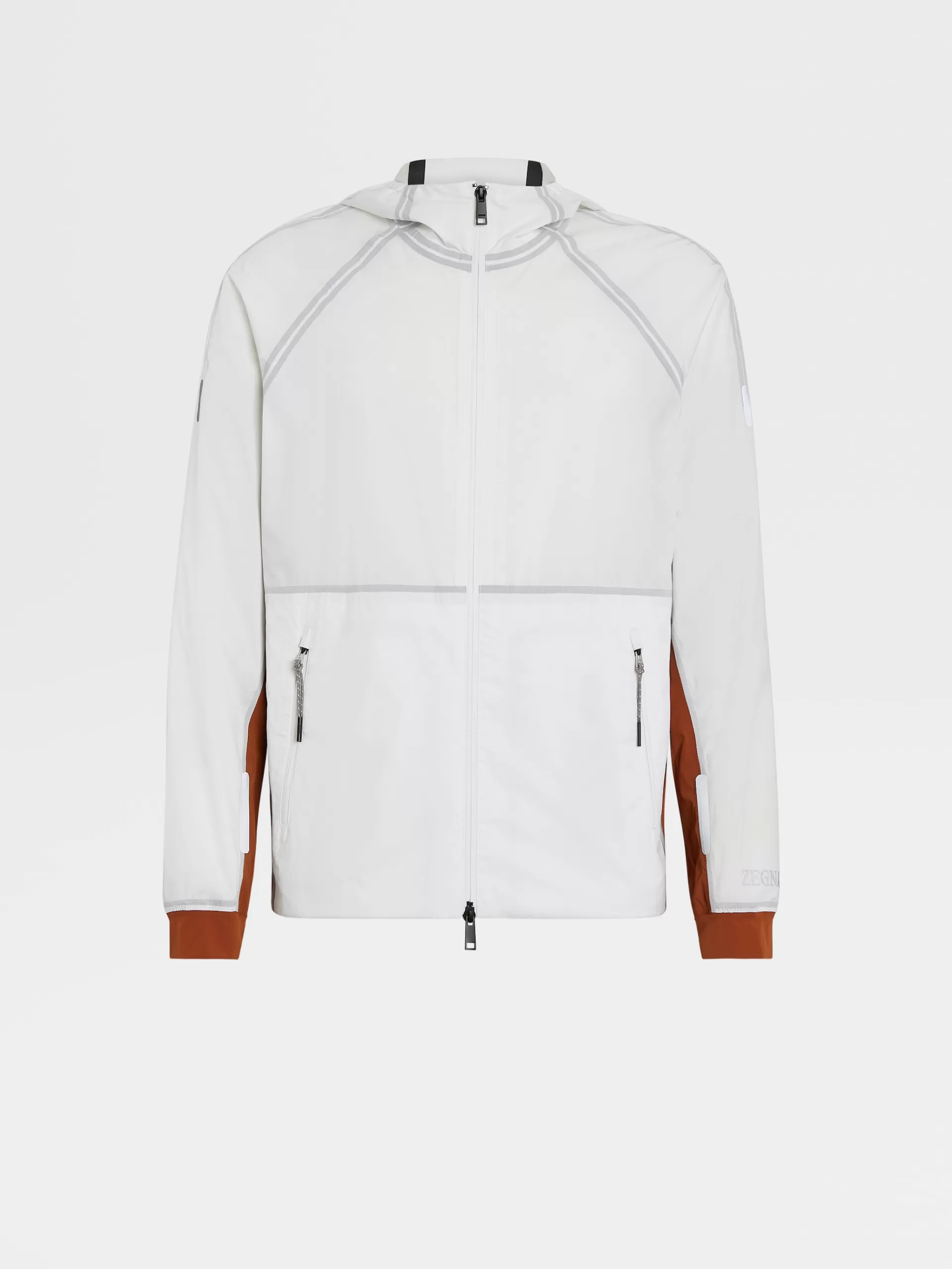 Discount ZEGNA Coupe-Vent A Capuche En Tissu Technique #Usetheexisting™ Blanc