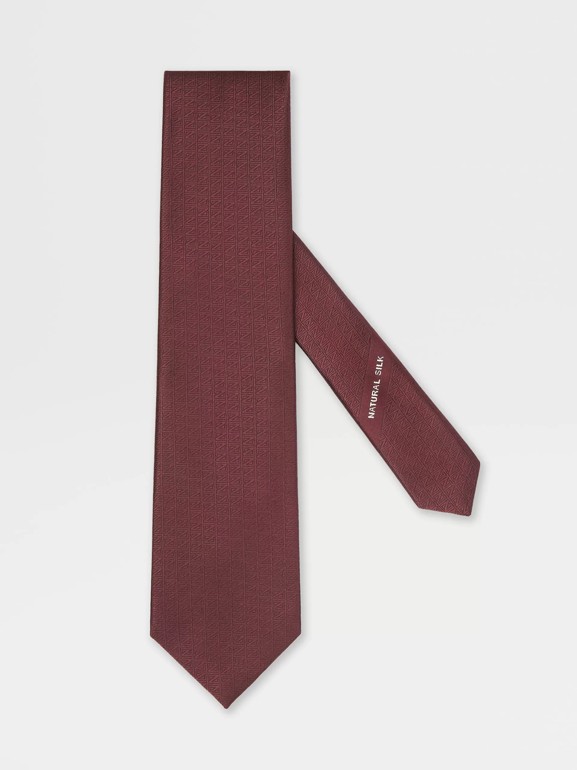 Best Sale ZEGNA Cravate En Soie Bordeaux