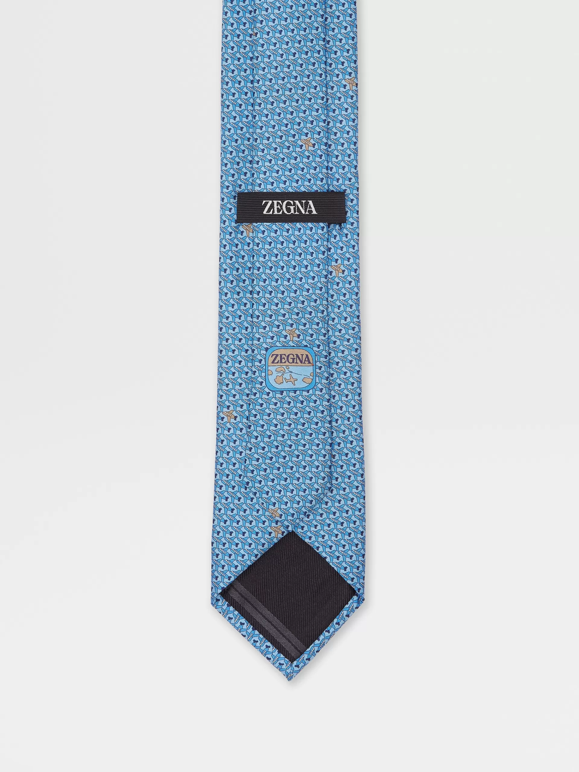 Cheap ZEGNA Cravate En Soie Bleu Clair