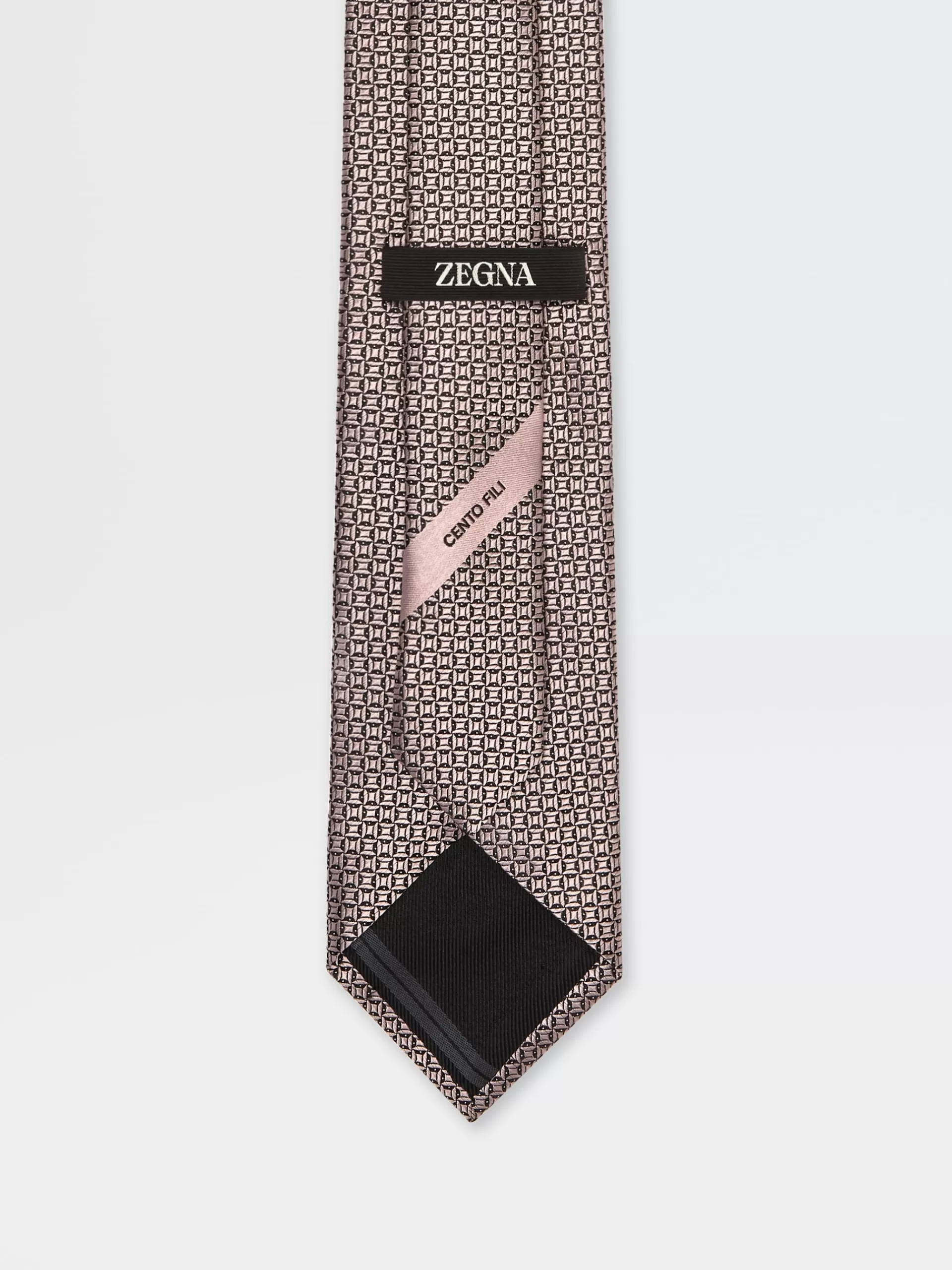 Discount ZEGNA Cravate En Soie Cento Fili Rose