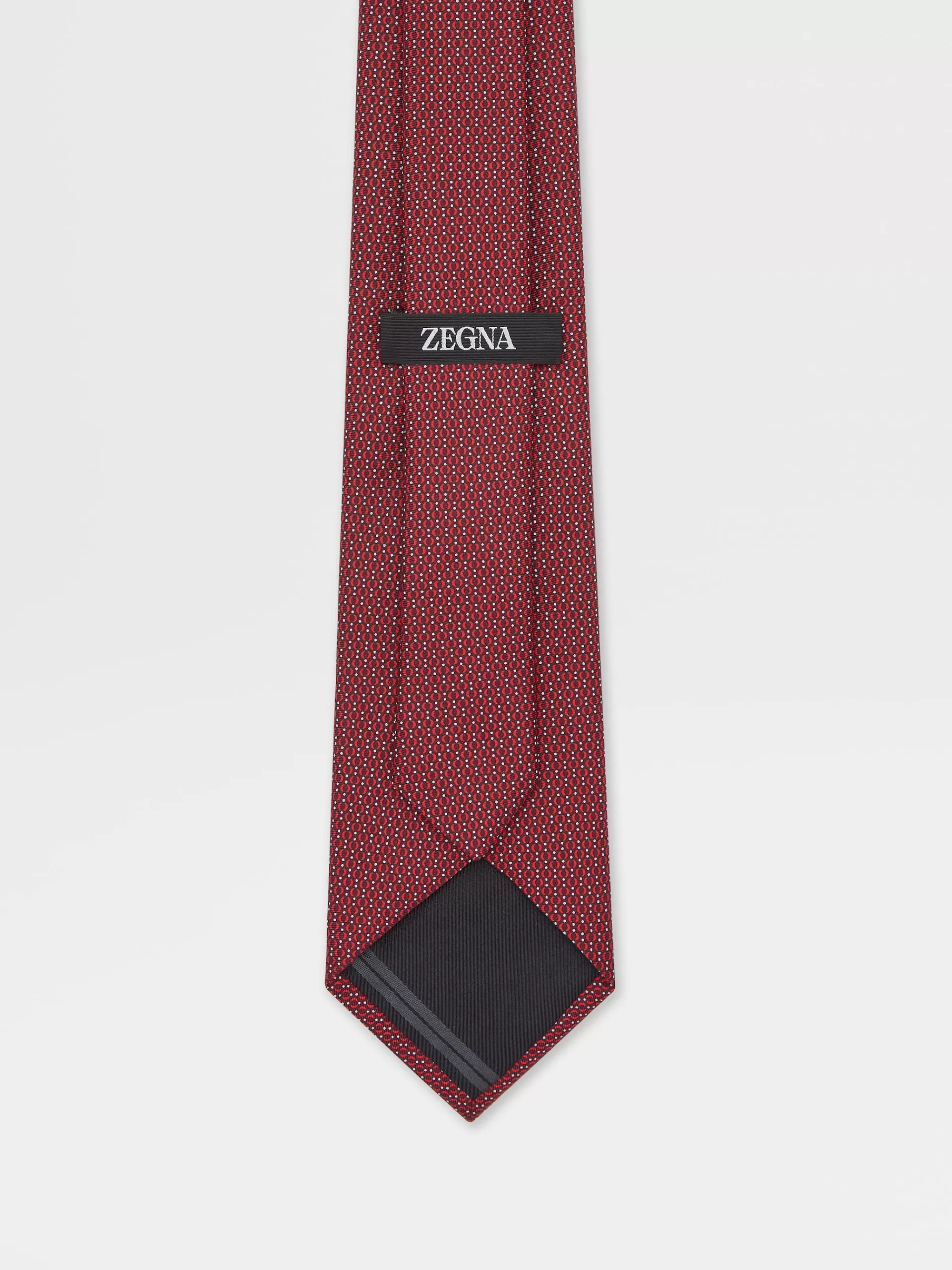 Cheap ZEGNA Cravate En Soie Imprimee Bordeaux