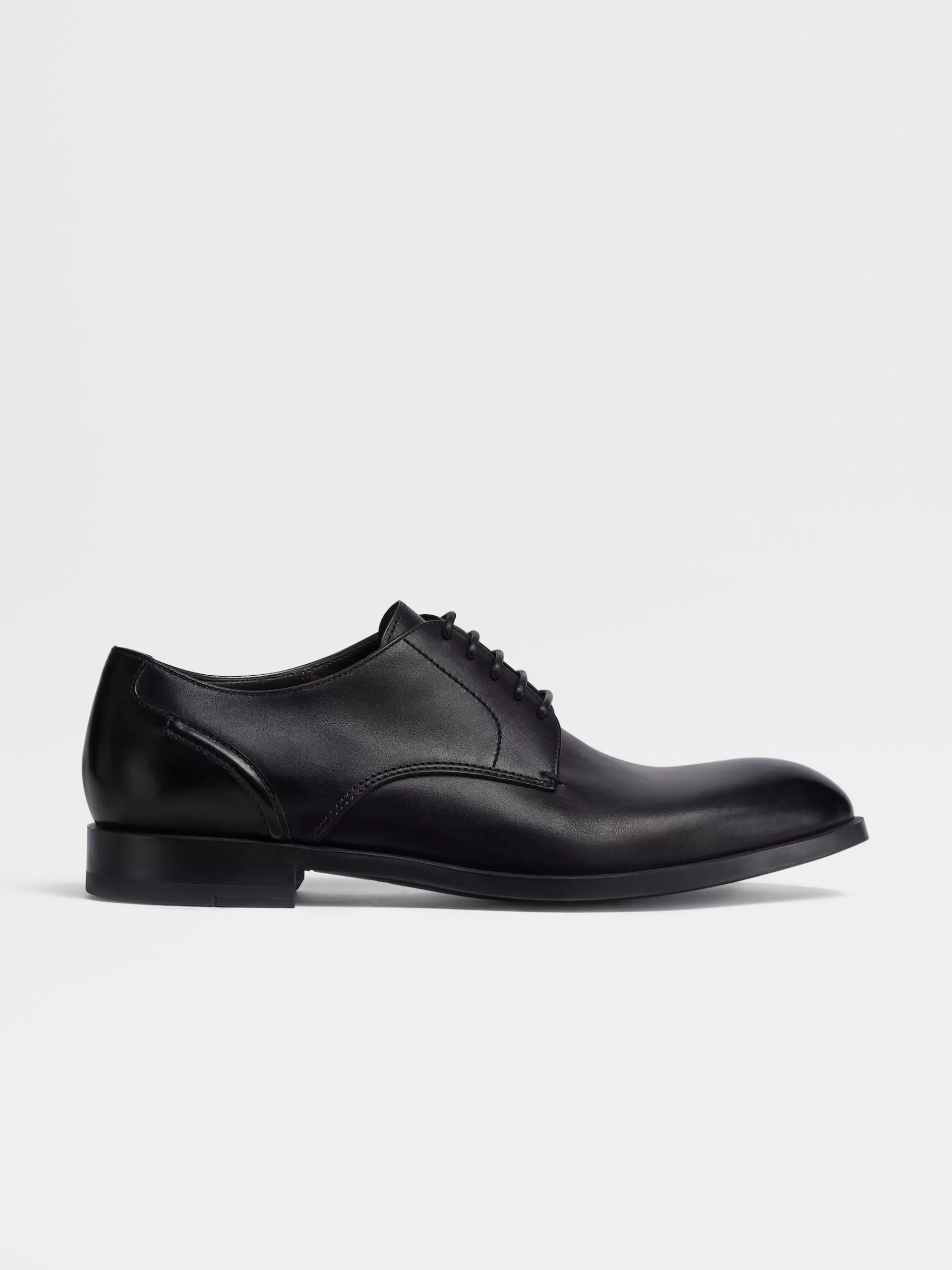 Shop ZEGNA Derbies Siena Flex En Cuir Ponce A La Mains Noir