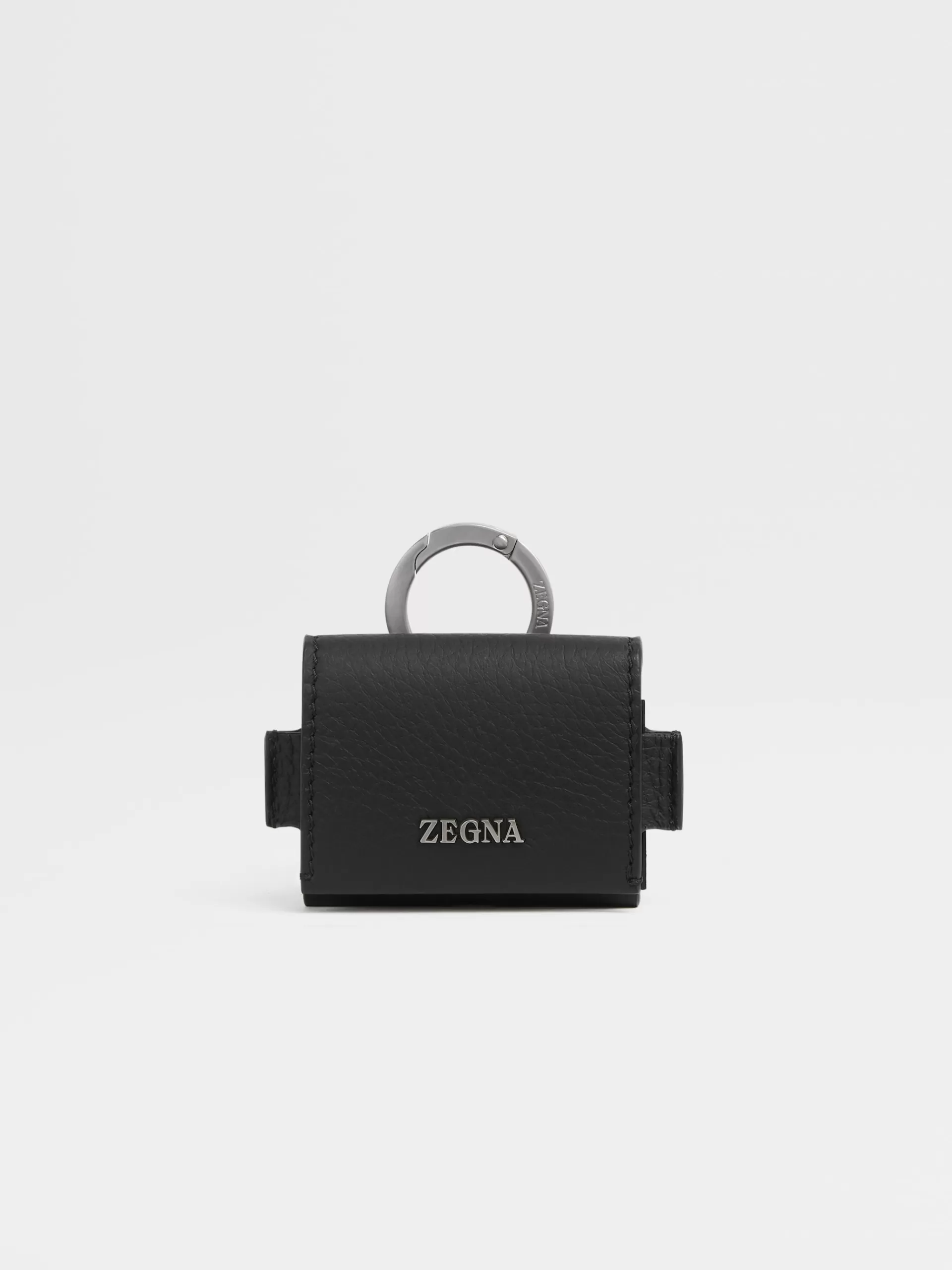 Sale ZEGNA Etui Pour Airpods Pro En Cuir De Cerf Noir