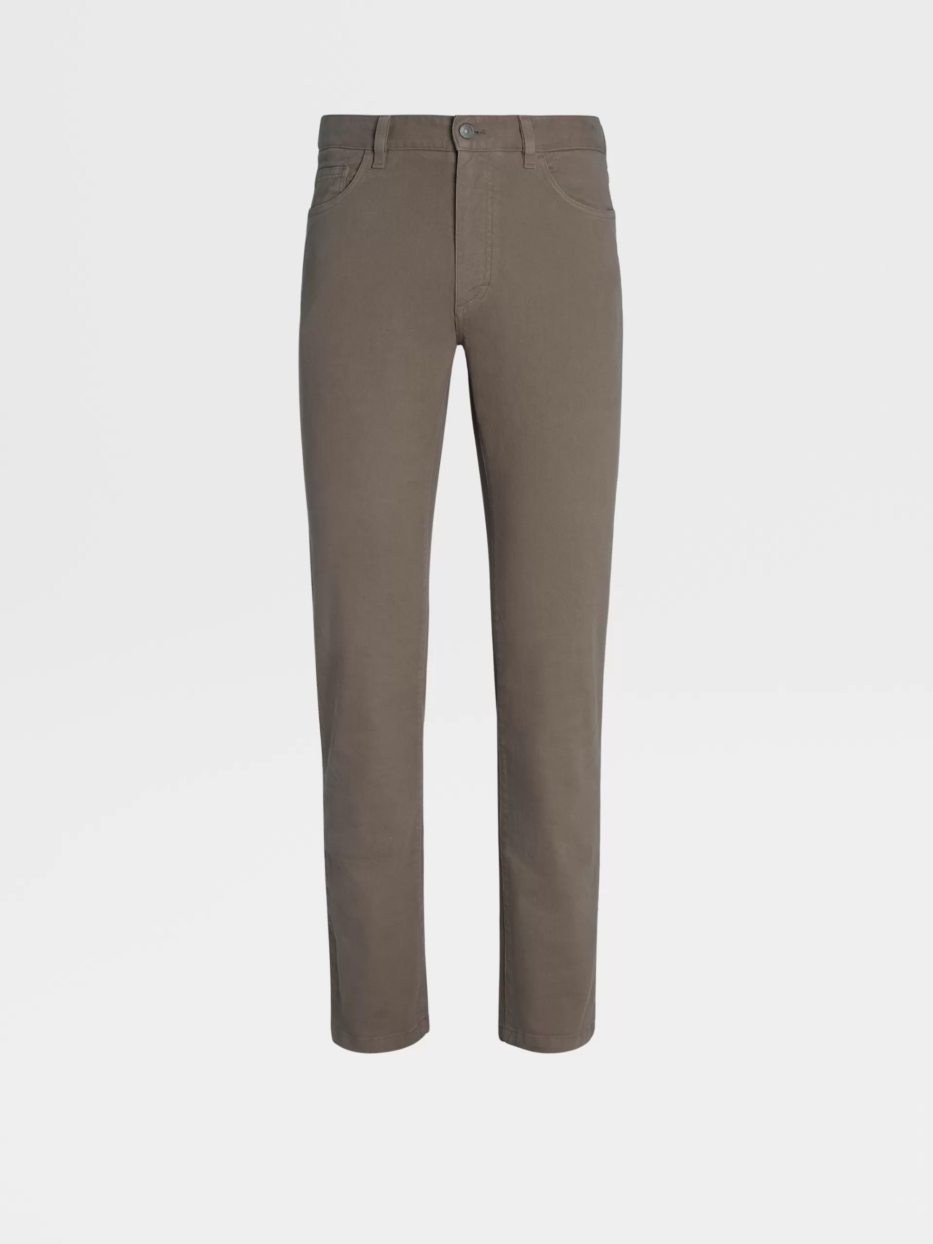 Flash Sale ZEGNA Jean City A Cinq Poches En Coton Extensibledelave Taupe Clair