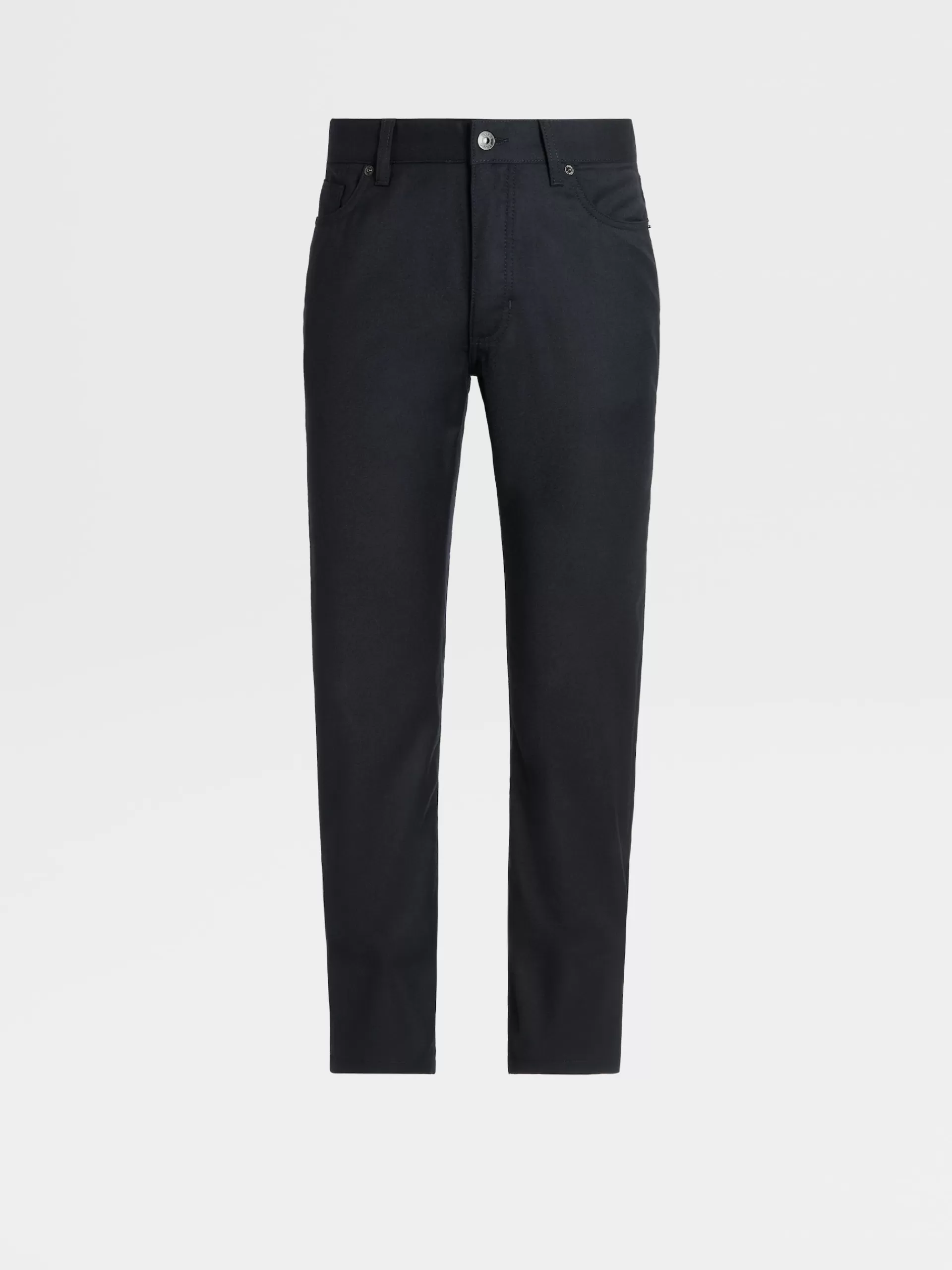 Cheap ZEGNA Jeans City A Cinq Poches En Lainedelave Bleu Fonce